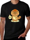 Cute Tanuki Pumpkin Tee - Halloween Style