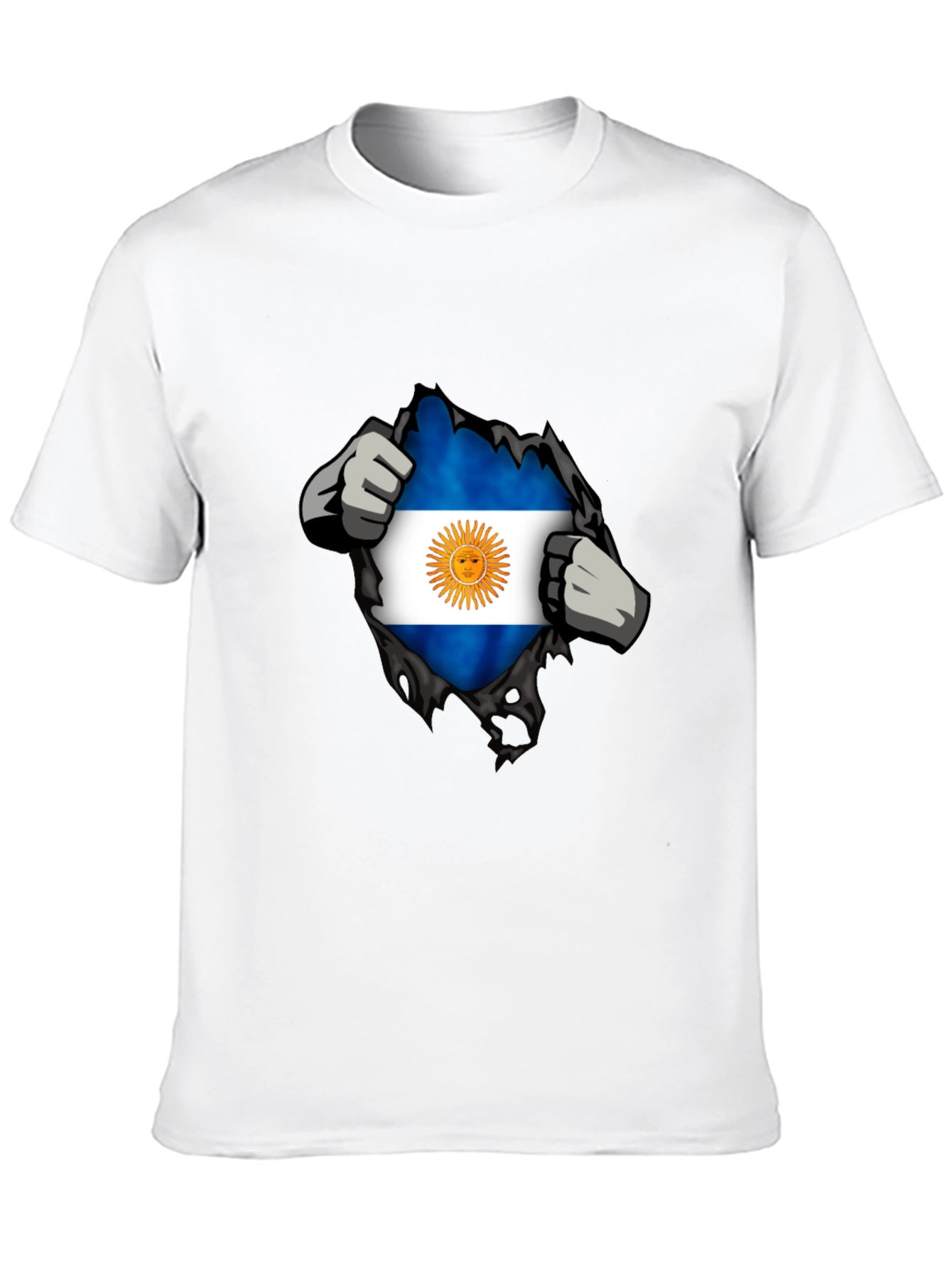 Argentina Flag Ripped T-Shirt