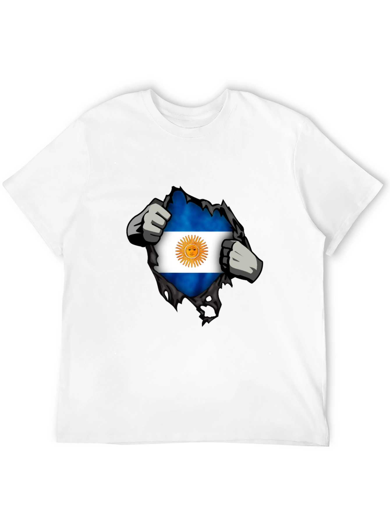 Argentina Flag Ripped T-Shirt