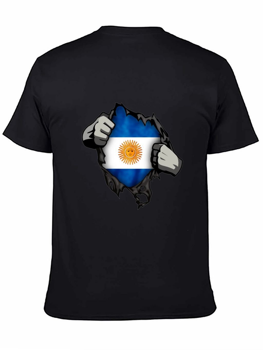 Argentina Flag Ripped T-Shirt