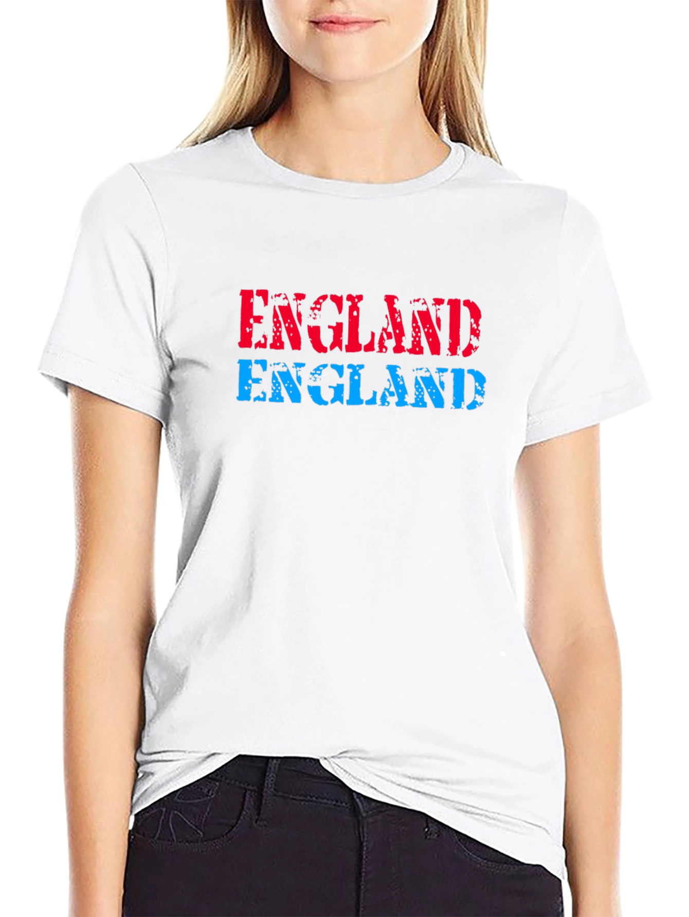 England T-Shirt - Red & Blue Graphic Tee
