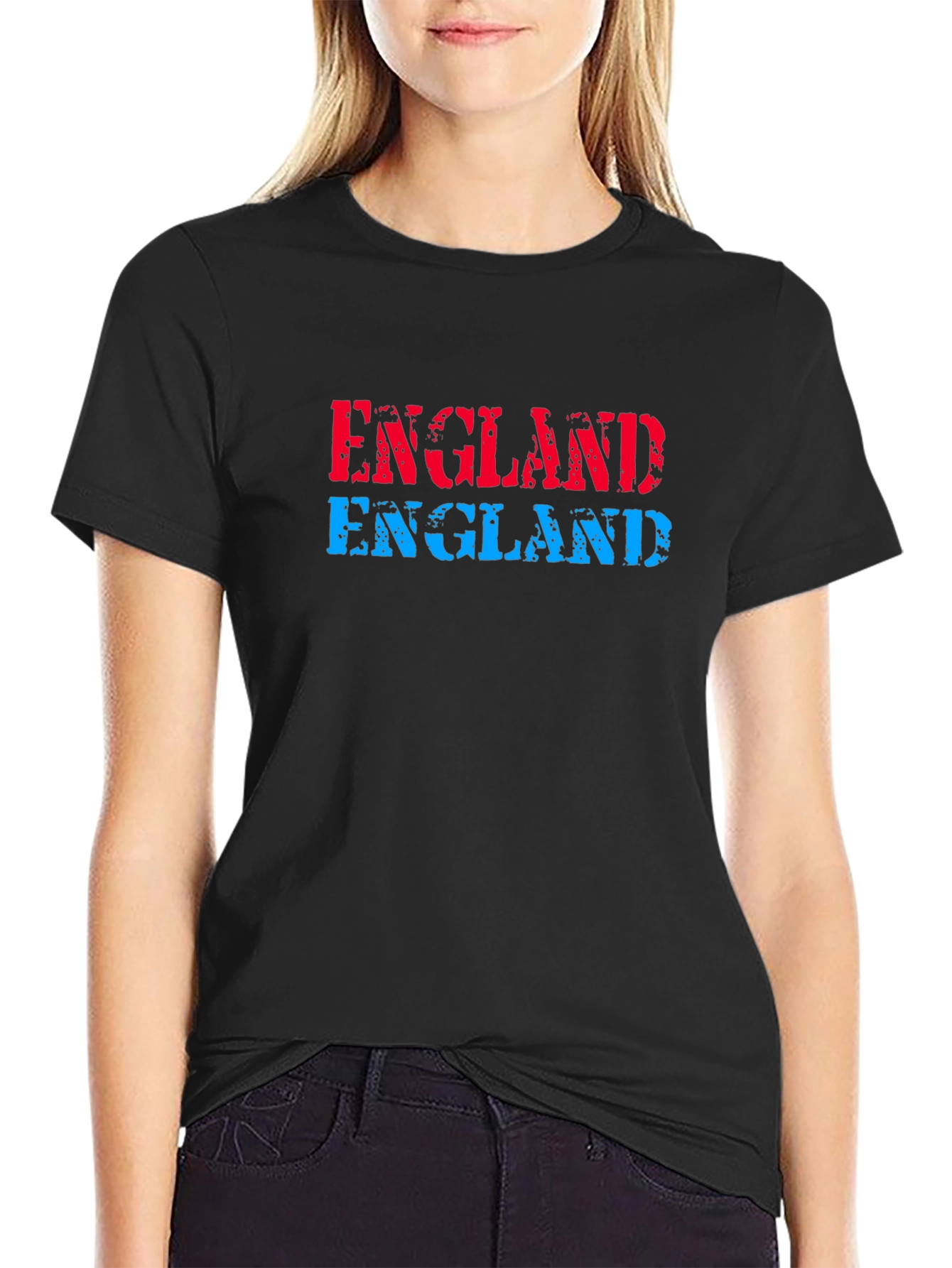 England T-Shirt - Red & Blue Graphic Tee