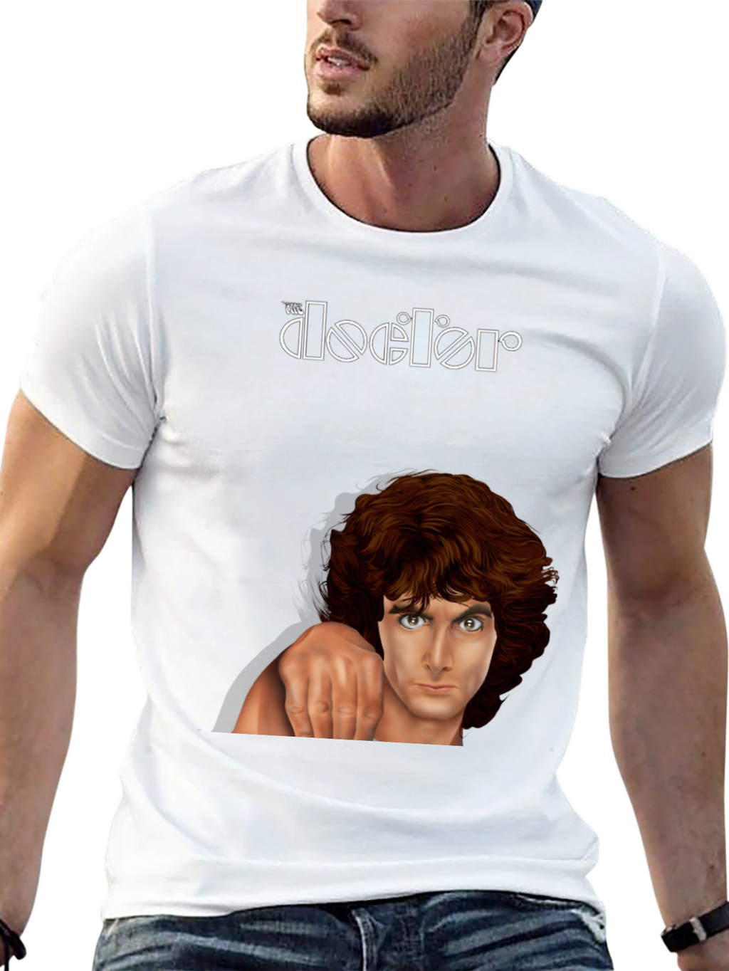 The Doors Graphic Print Black T-Shirt
