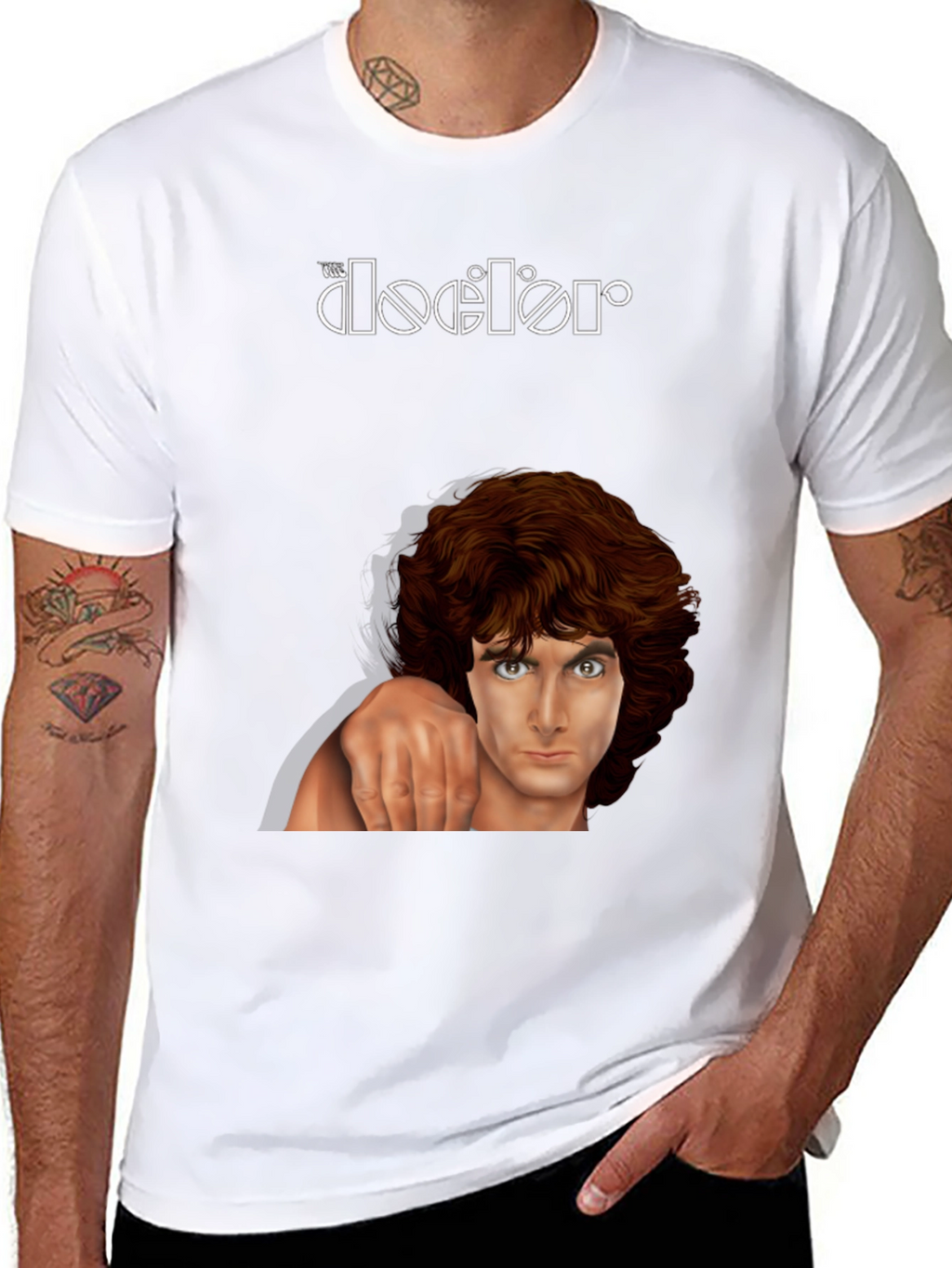 The Doors Graphic Print Black T-Shirt