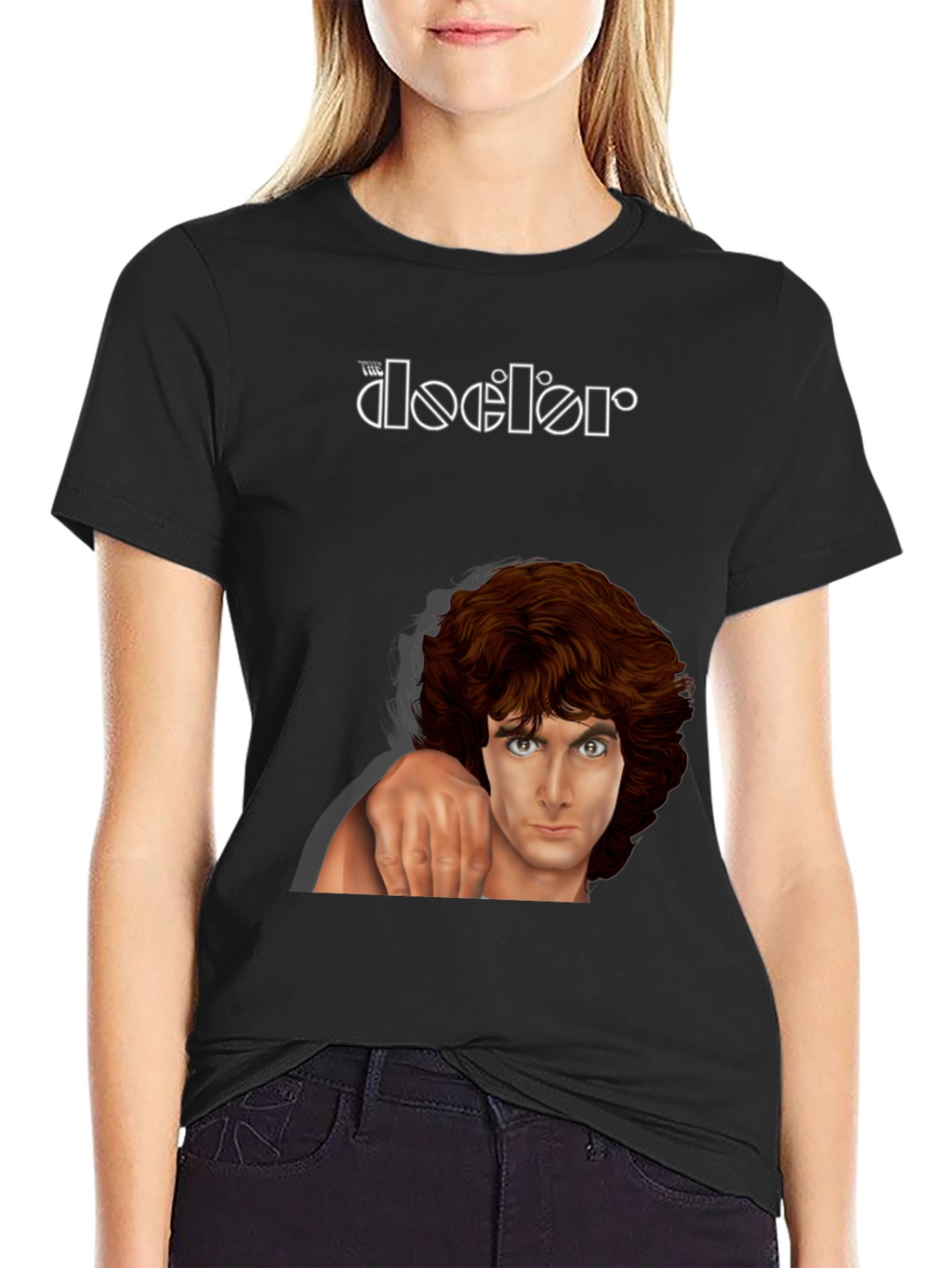 The Doors Graphic Print Black T-Shirt