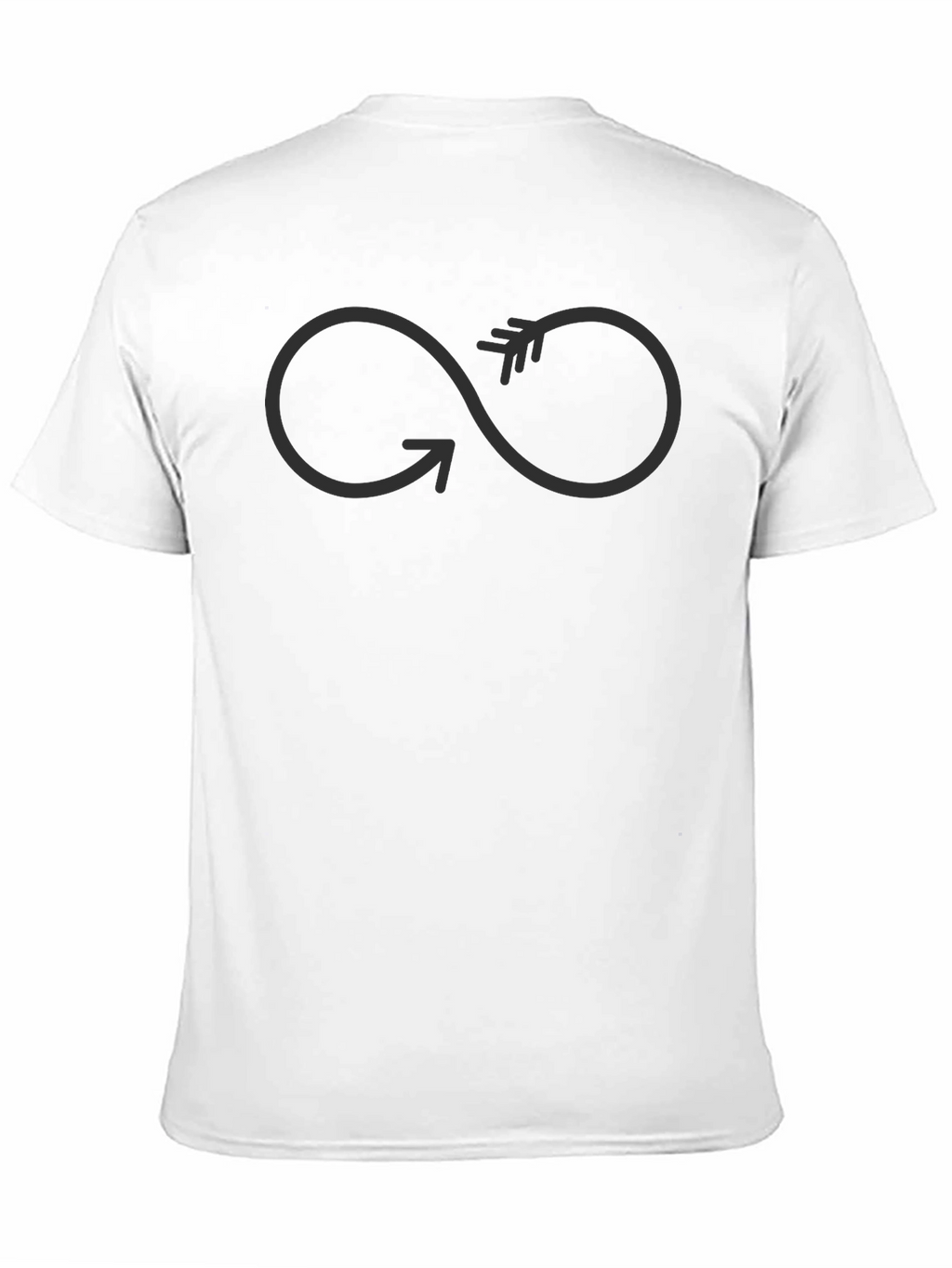Infinity Arrow Graphic Tee - Soft Black Cotton