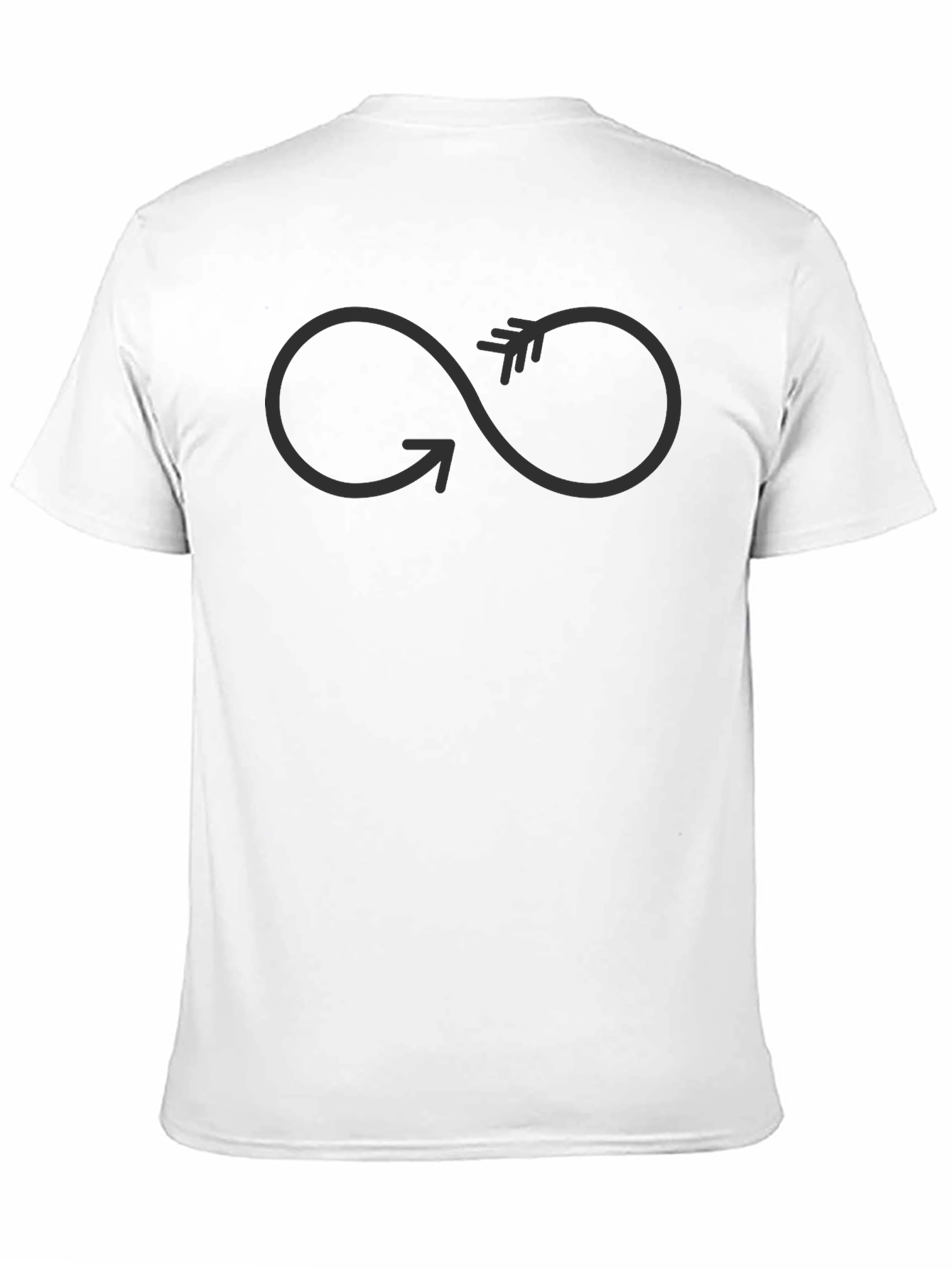 Infinity Arrow Graphic Tee - Soft Black Cotton