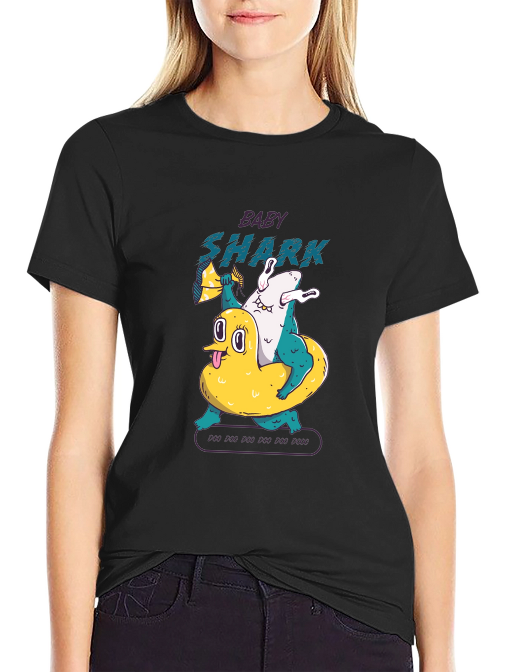 Baby Shark T-Shirt - Duck and Shark Graphic Tee