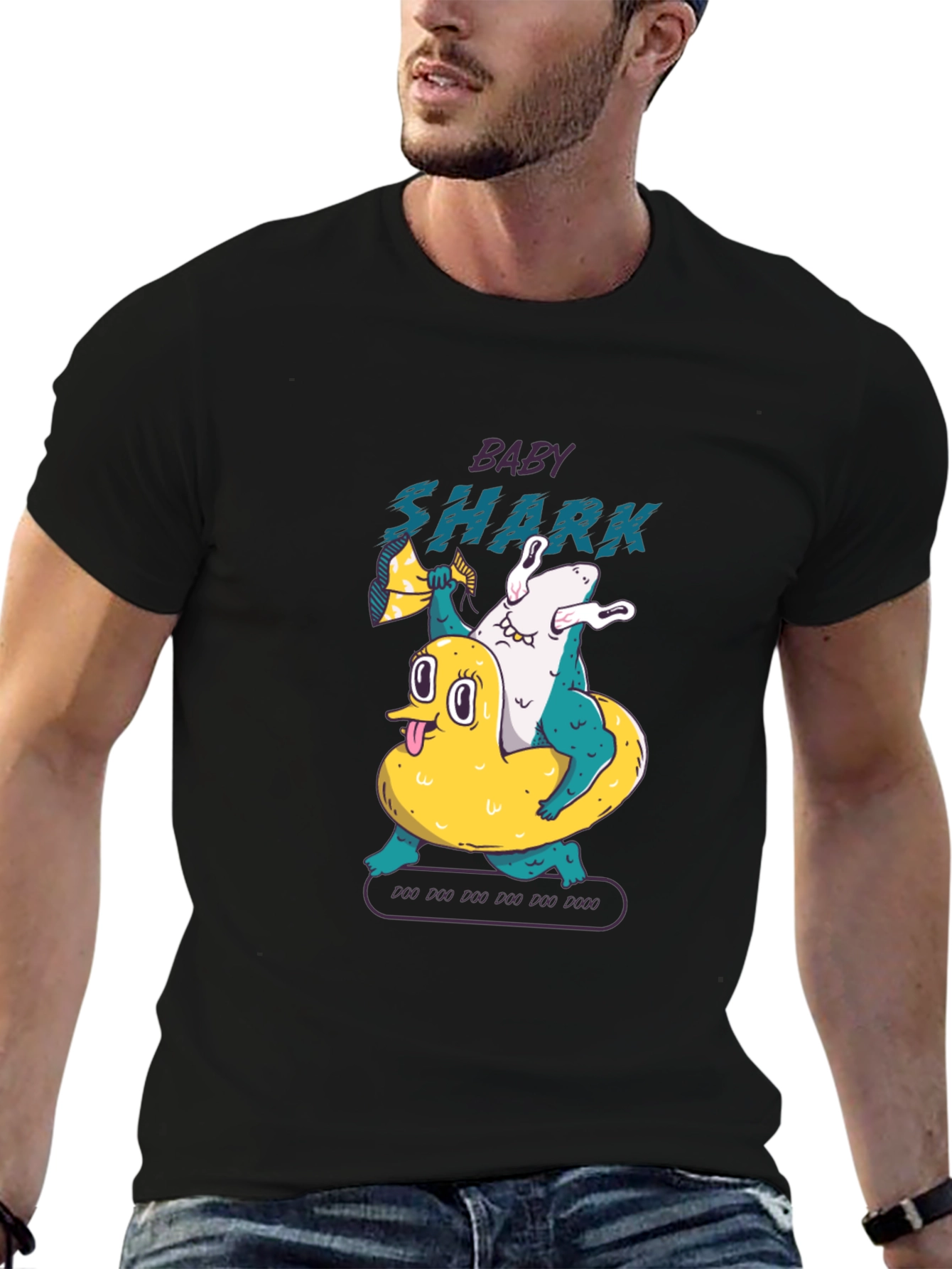 Baby Shark T-Shirt - Duck and Shark Graphic Tee