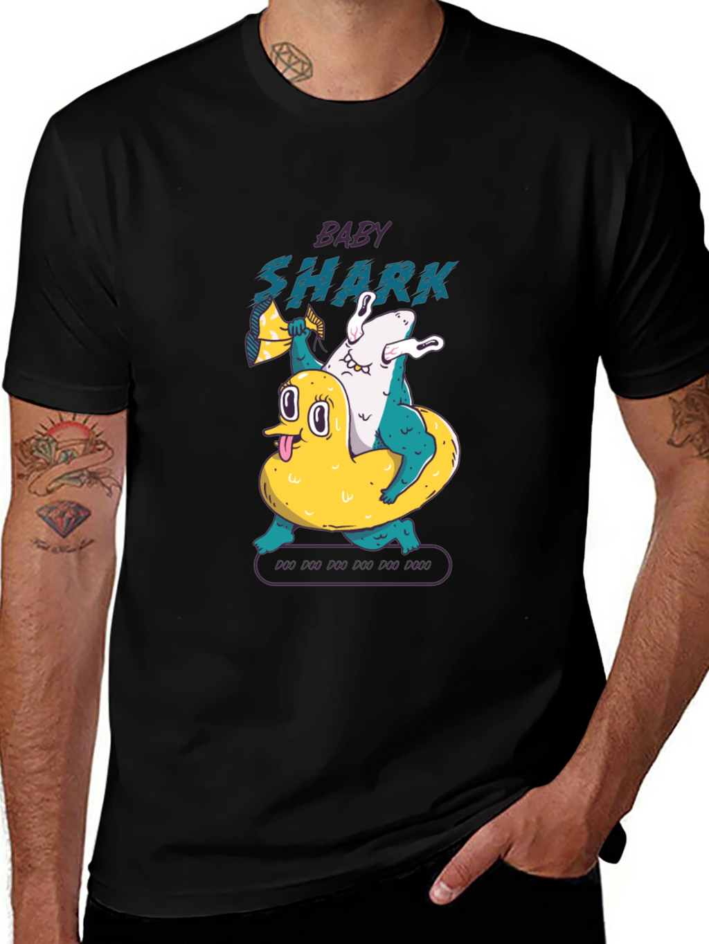 Baby Shark T-Shirt - Duck and Shark Graphic Tee