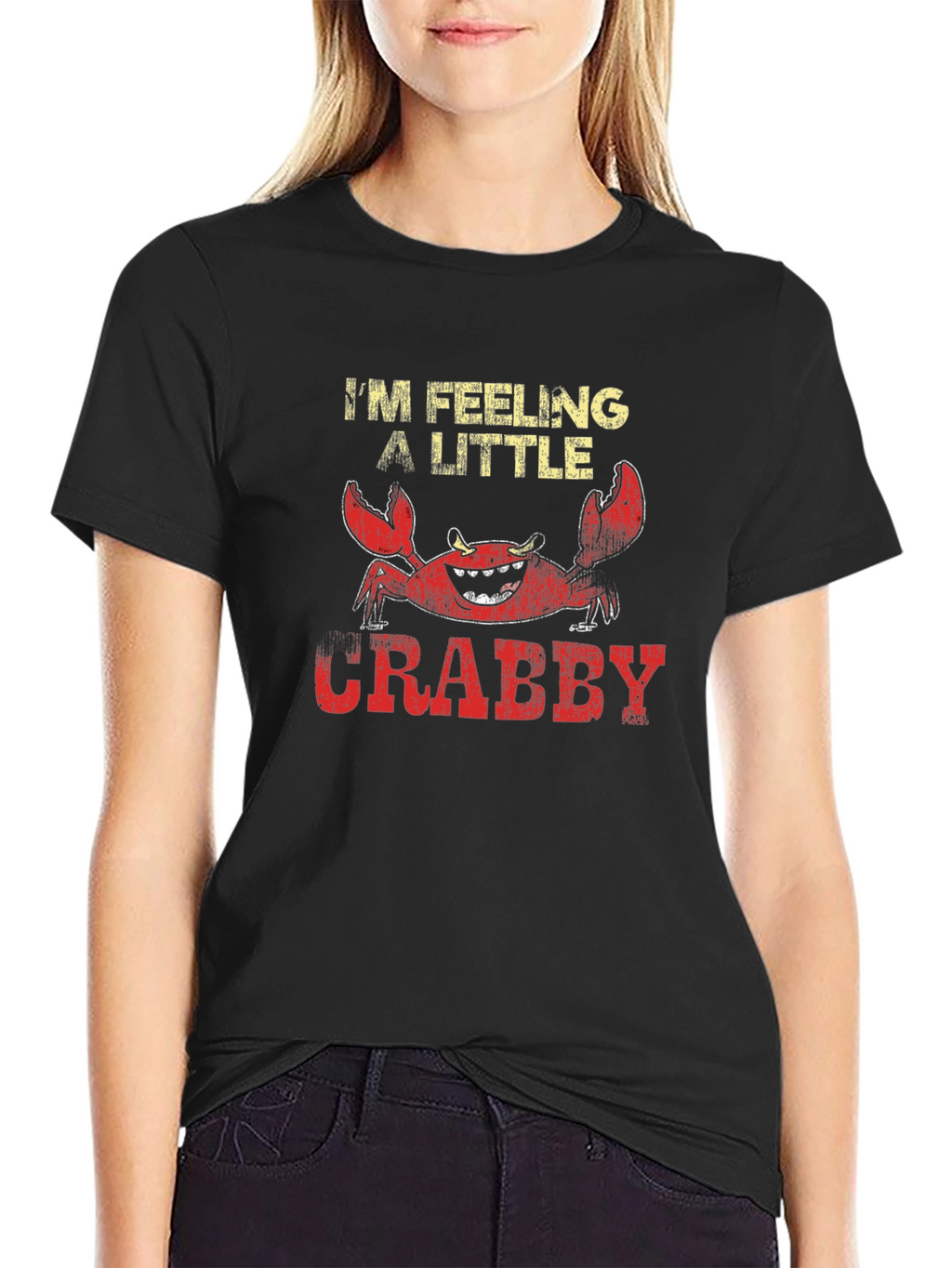 Feeling A Little Crabby T-Shirt Funny Crab Tee