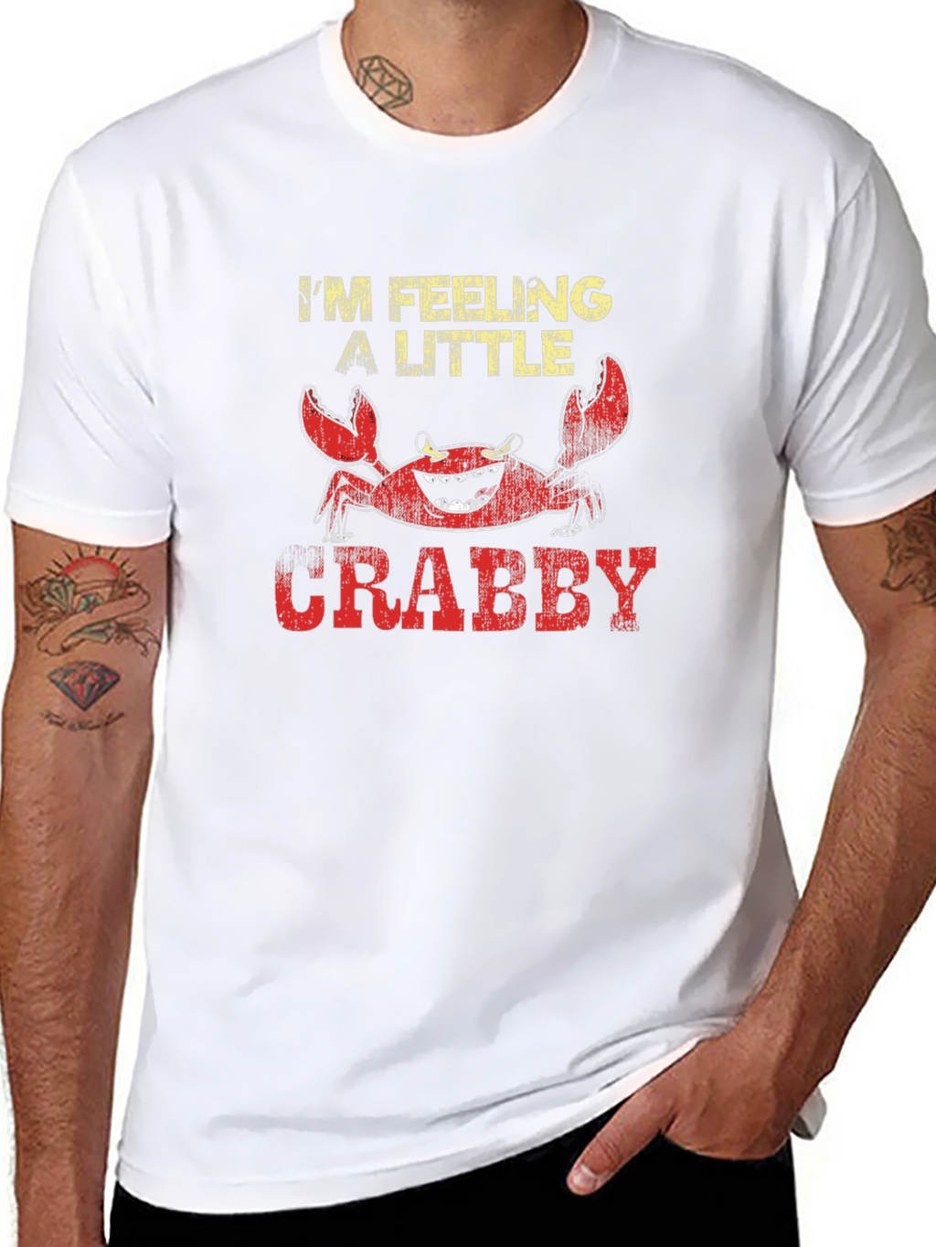 Feeling A Little Crabby T-Shirt Funny Crab Tee