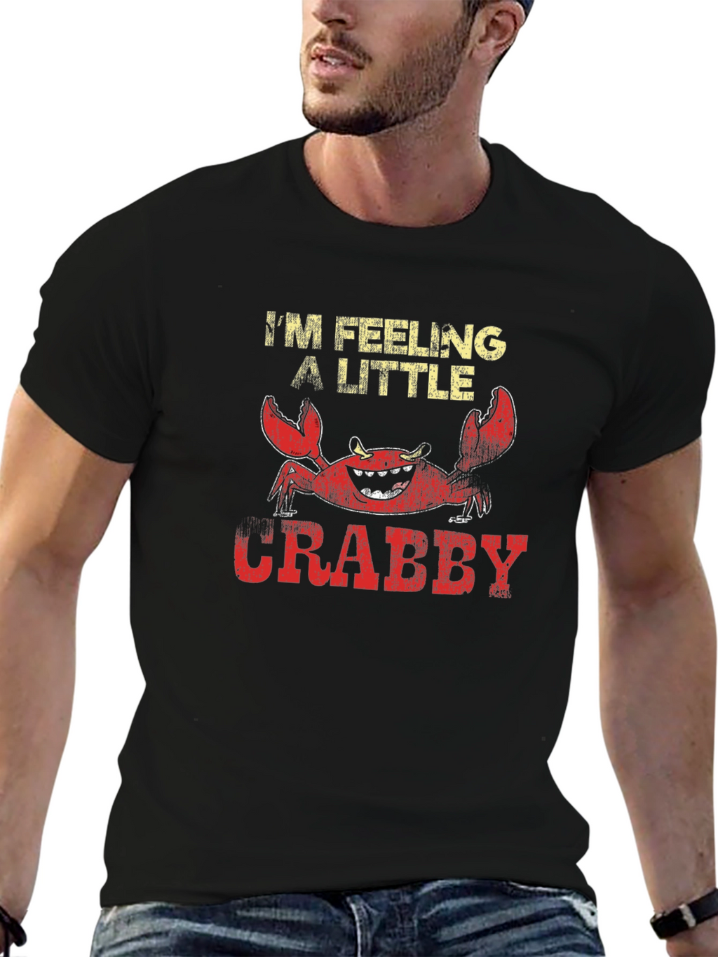 Feeling A Little Crabby T-Shirt Funny Crab Tee
