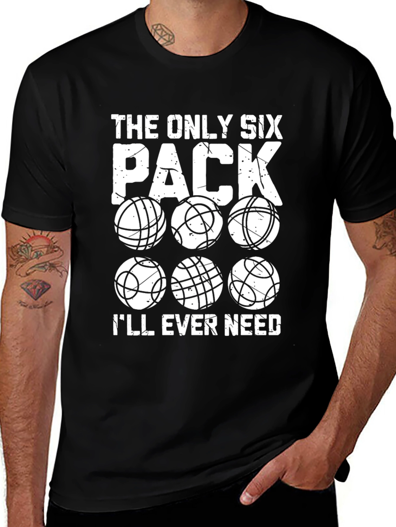 Funny Bowling Six Pack Graphic T-Shirt