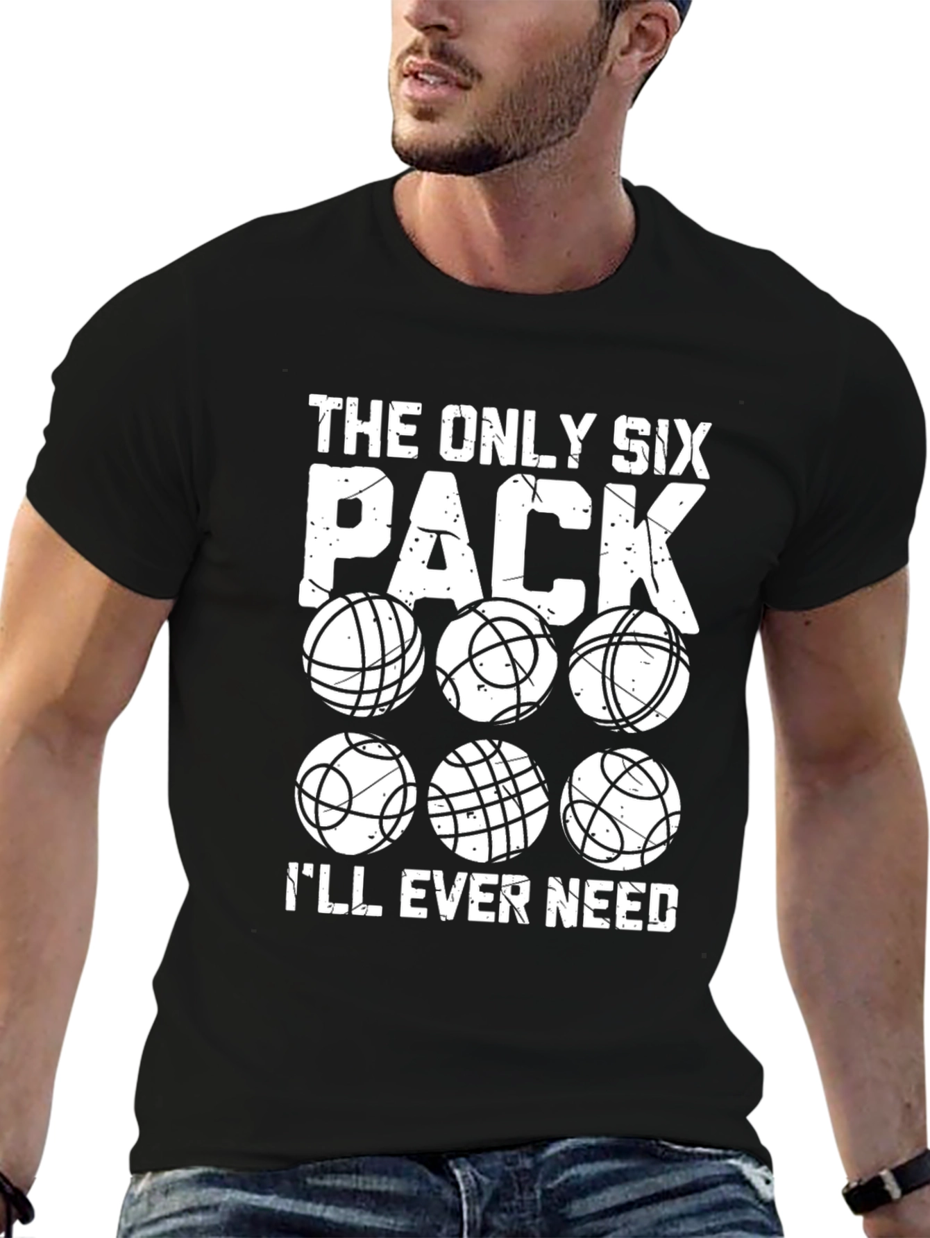 Funny Bowling Six Pack Graphic T-Shirt