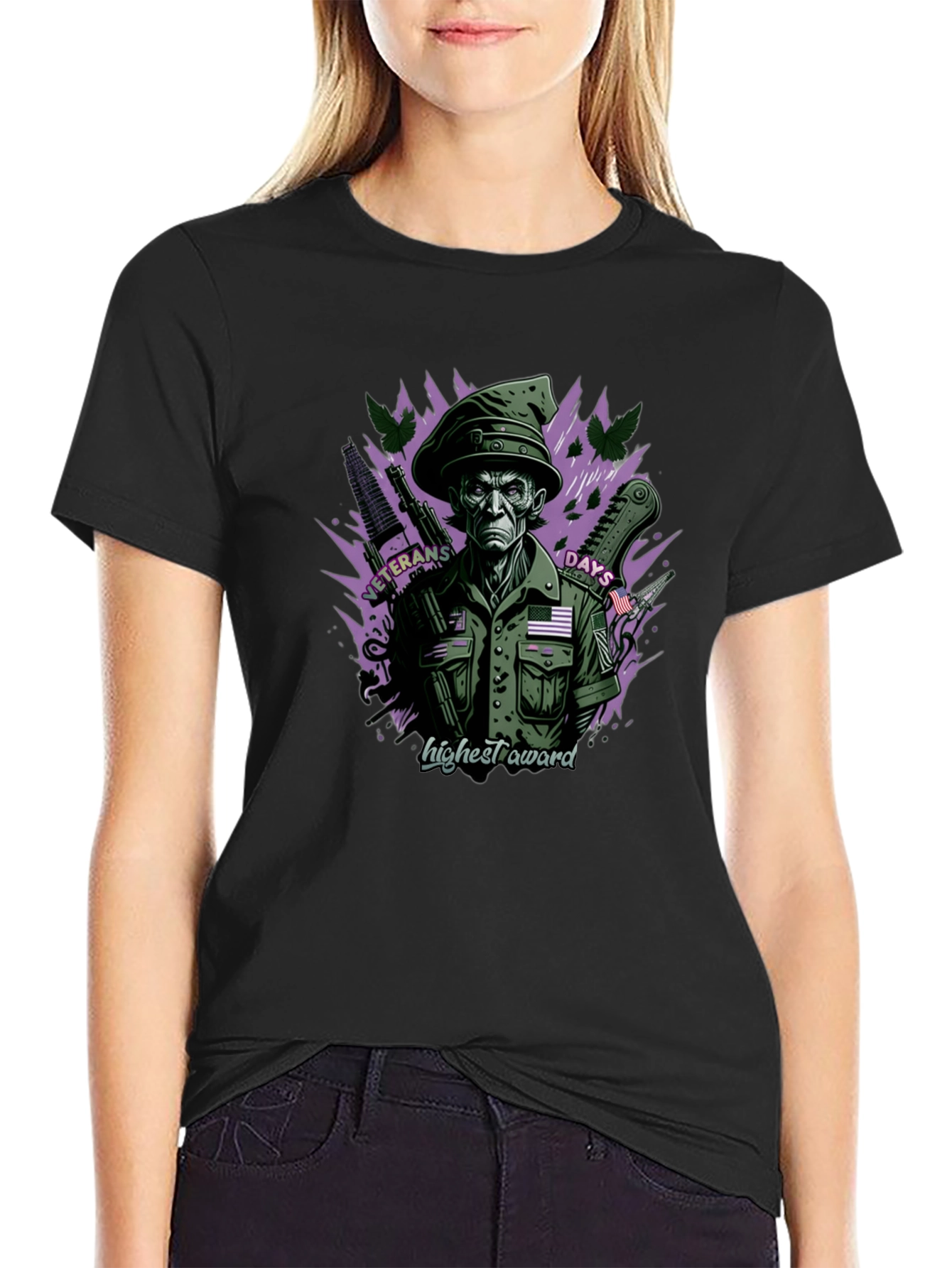 Veterans Days Highest Award Black T-Shirt