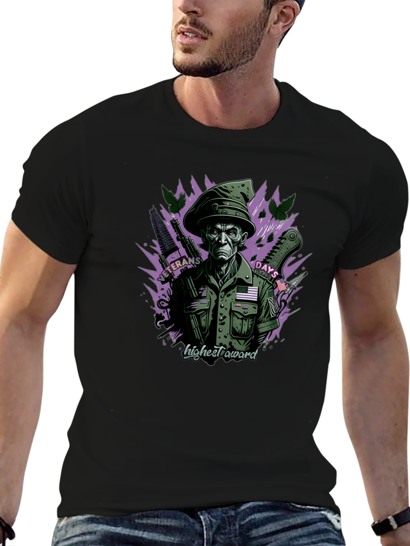 Veterans Days Highest Award Black T-Shirt