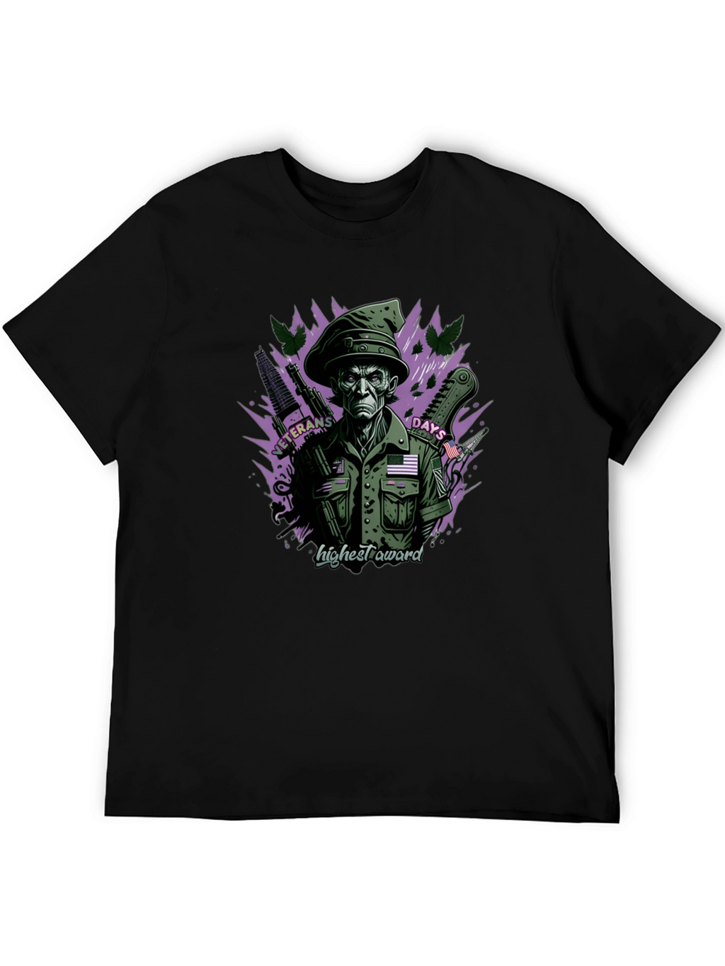 Veterans Days Highest Award Black T-Shirt
