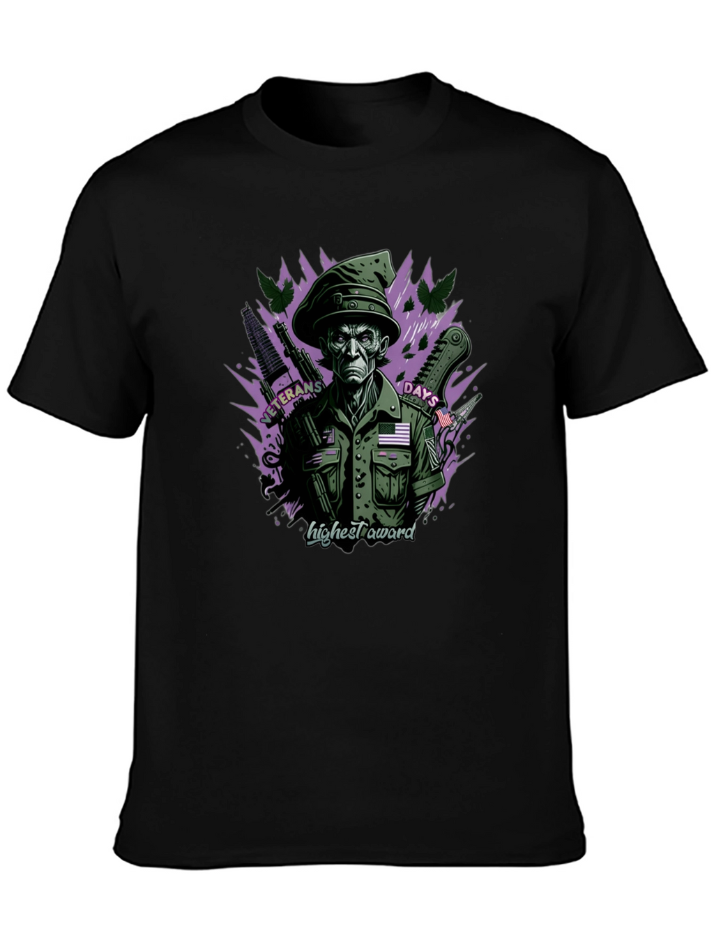 Veterans Days Highest Award Black T-Shirt