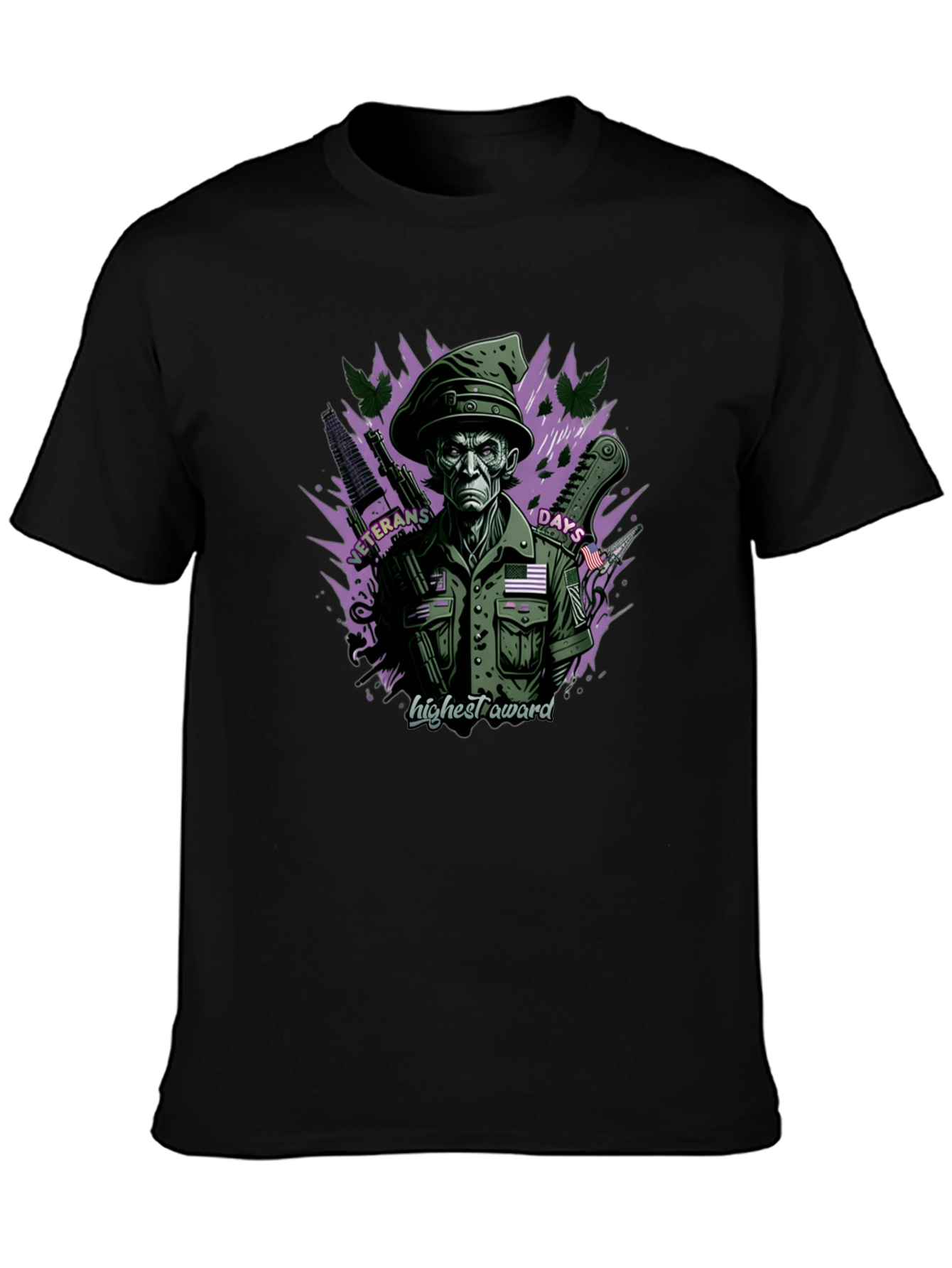 Veterans Days Highest Award Black T-Shirt
