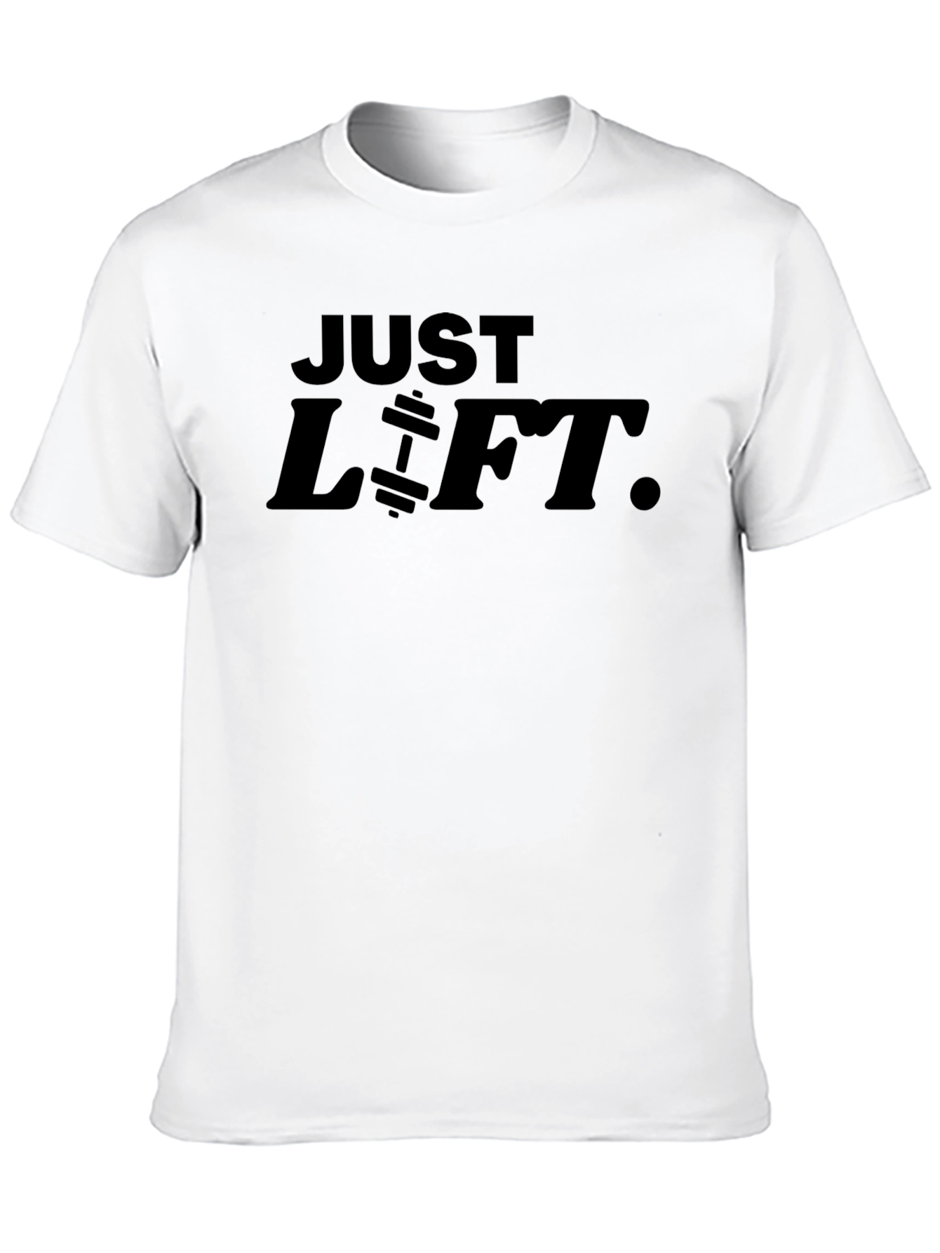 Just Lift Black Graphic Tee - Gym Motivation Shirt