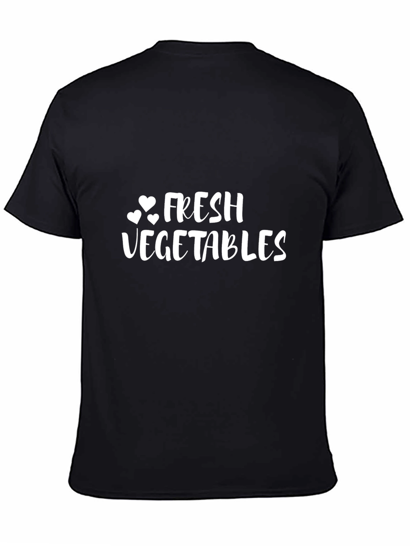 Fresh Vegetables Graphic T-Shirt - Black Cotton Tee