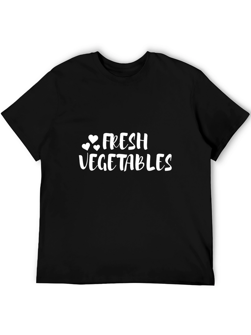 Fresh Vegetables Graphic T-Shirt - Black Cotton Tee