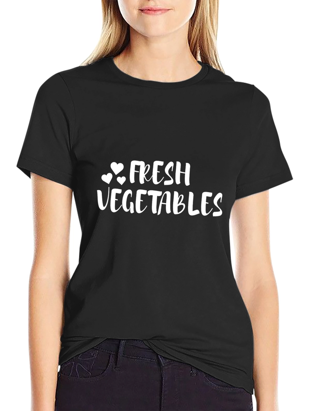 Fresh Vegetables Graphic T-Shirt - Black Cotton Tee
