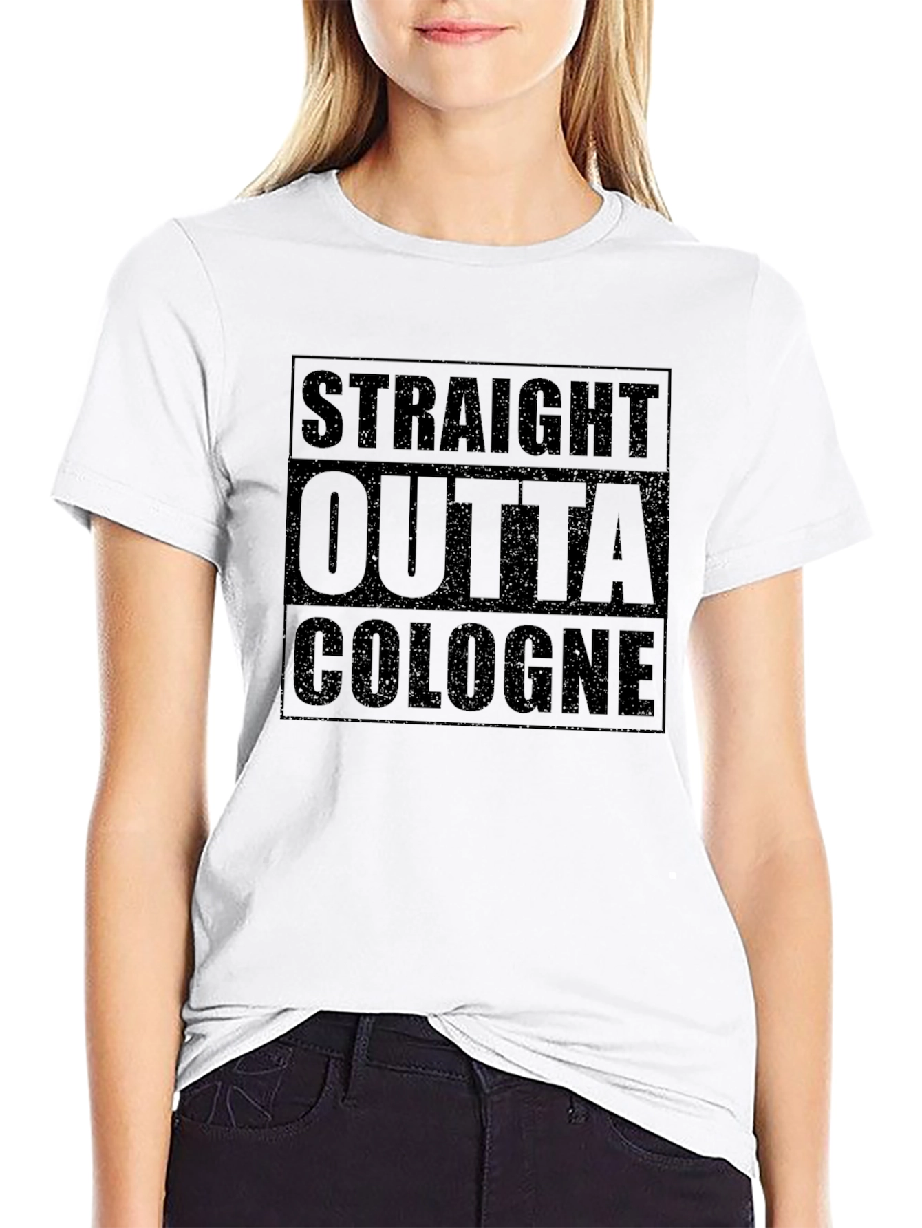 Straight Outta Cologne Graphic Tee - Black