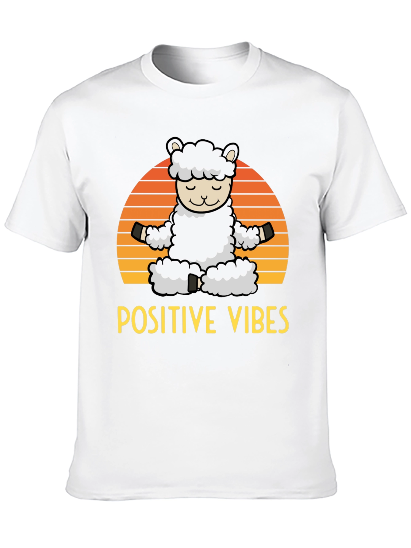 Positive Vibes Llama Graphic Tee