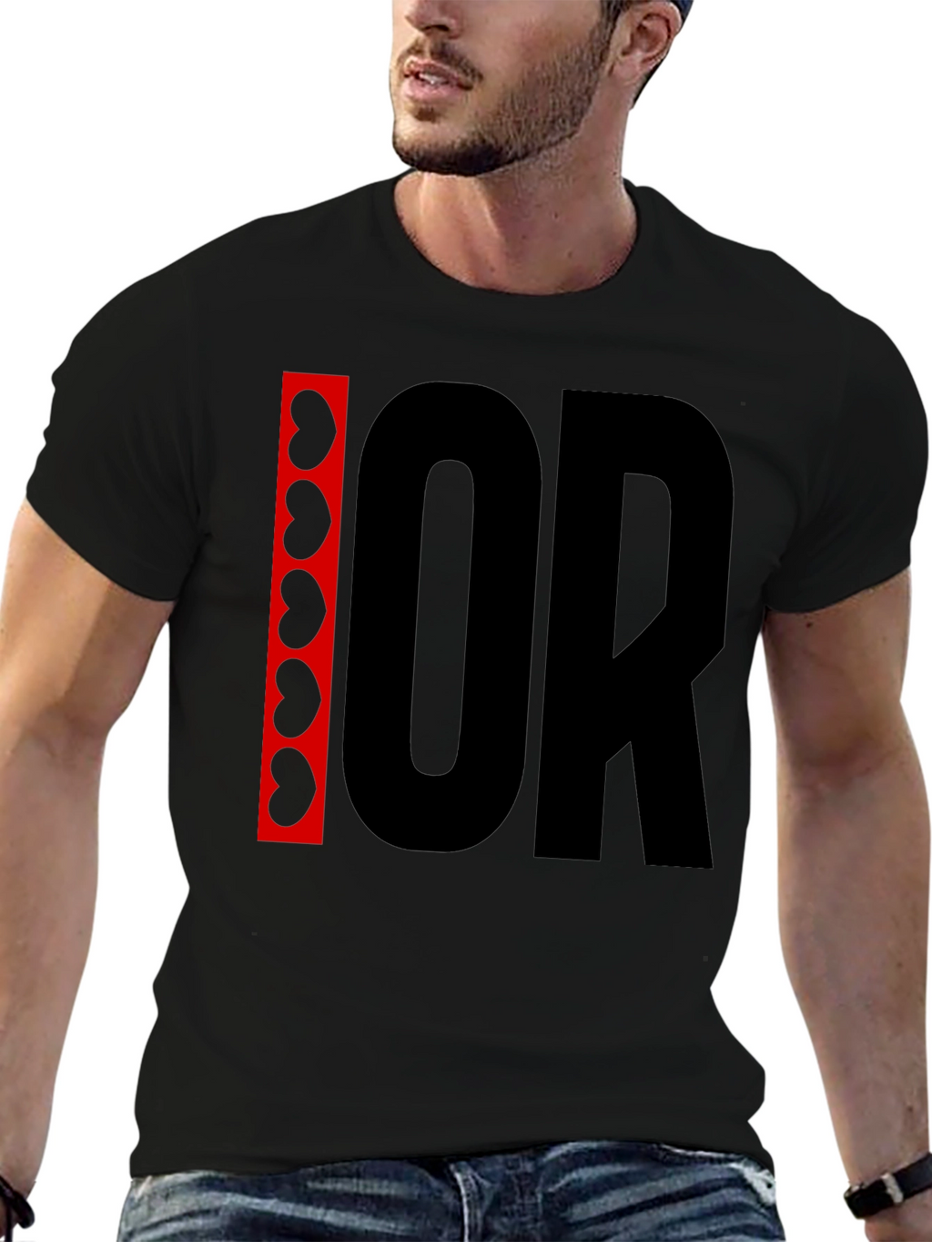 I Heart OR Black Graphic Tee Kidney Design