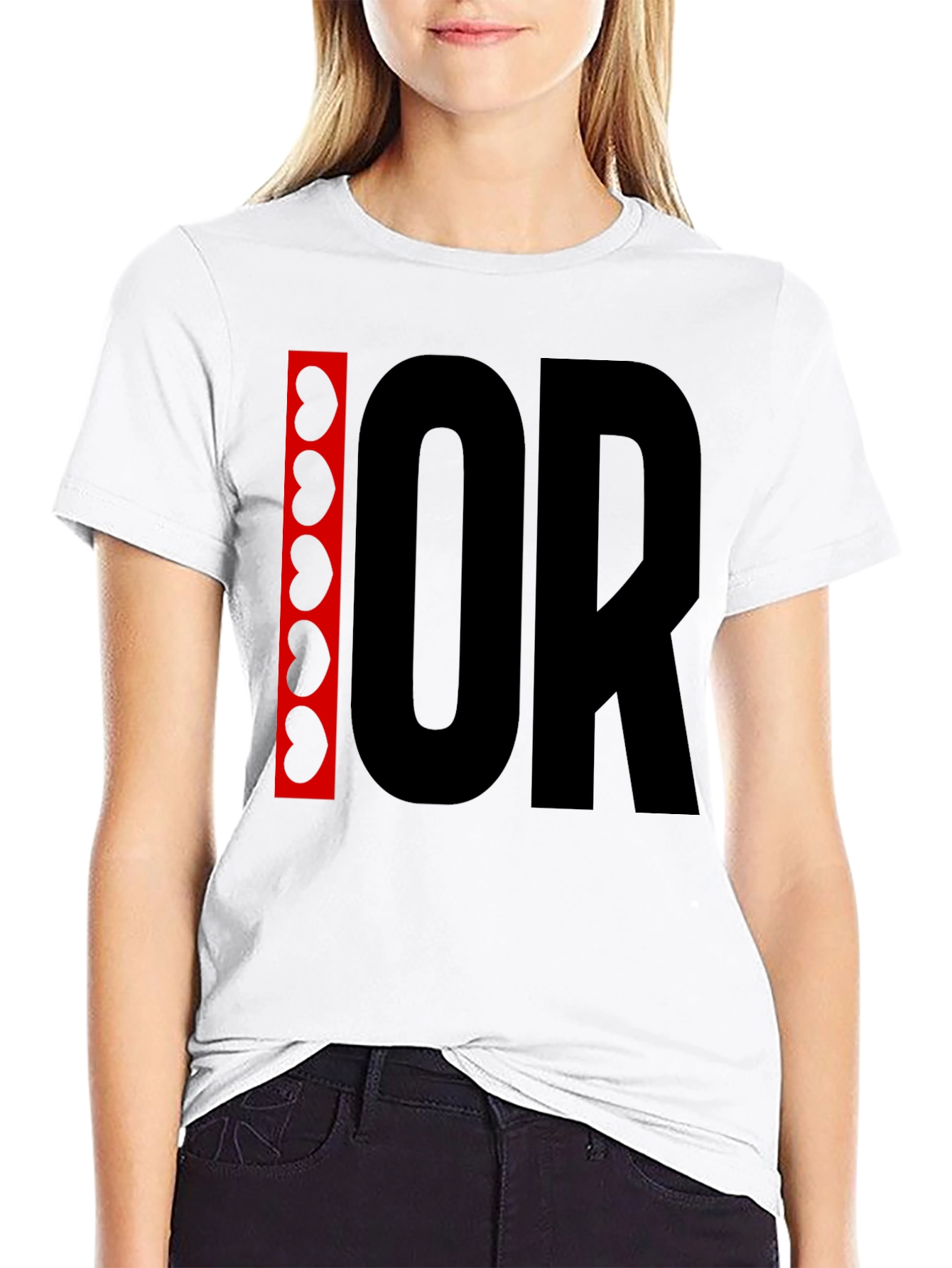 I Heart OR Black Graphic Tee Kidney Design