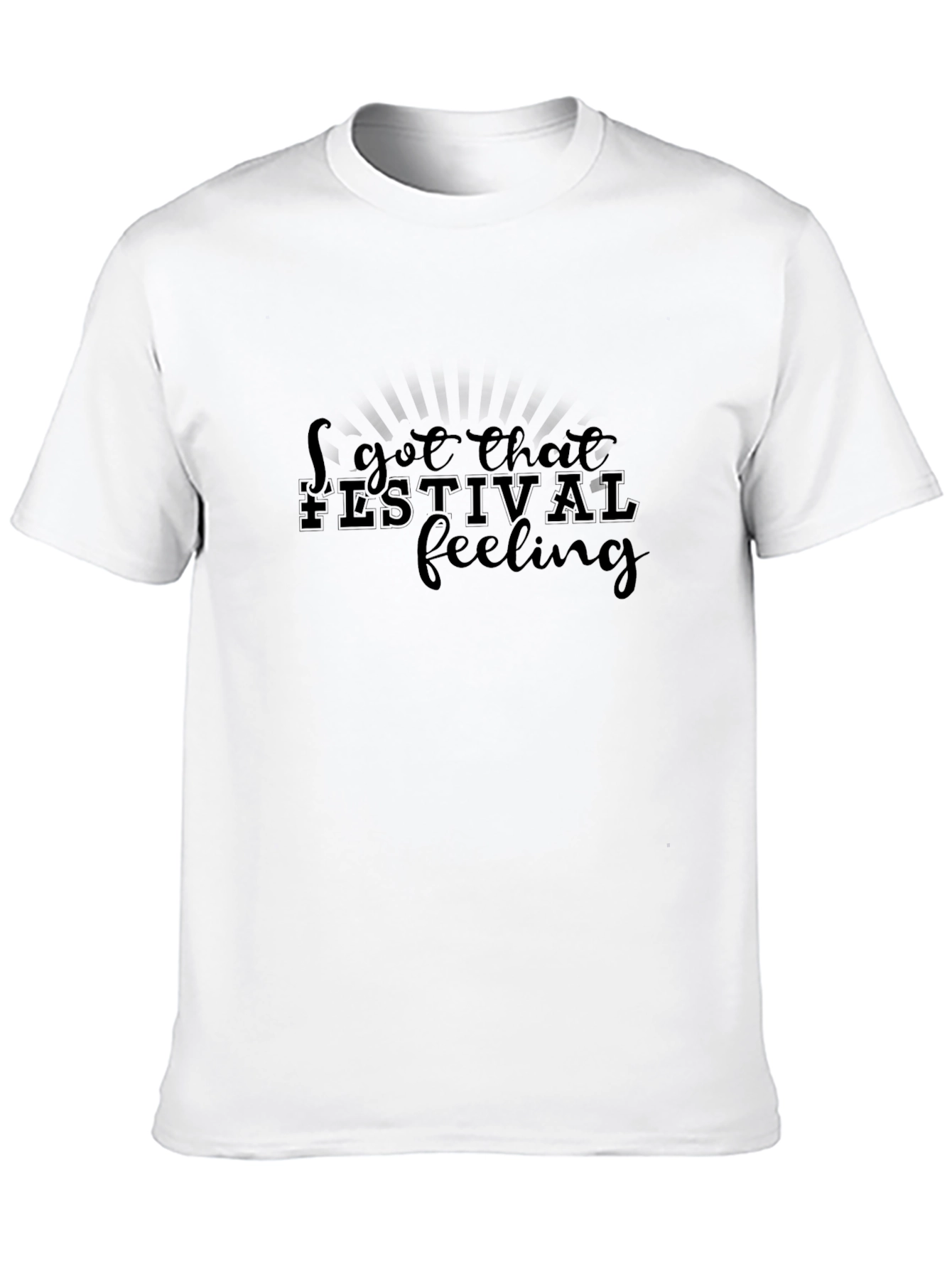 Festival Feeling Black Graphic Tee