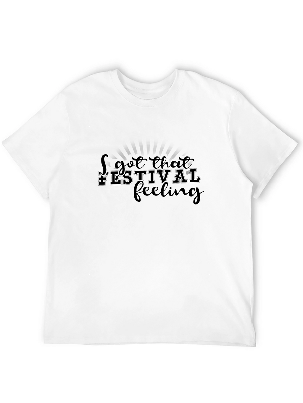 Festival Feeling Black Graphic Tee