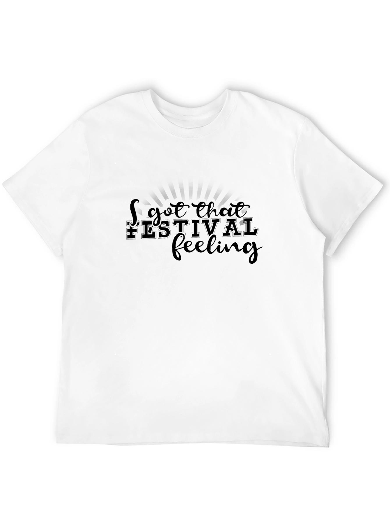 Festival Feeling Black Graphic Tee
