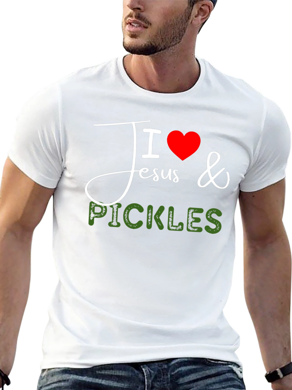 I Love Jesus & Pickles Graphic T-Shirt