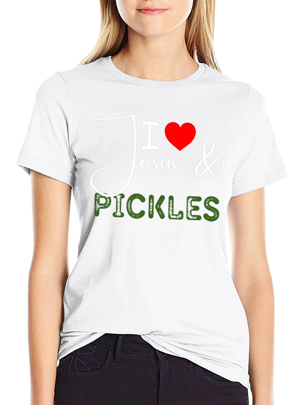 I Love Jesus & Pickles Graphic T-Shirt