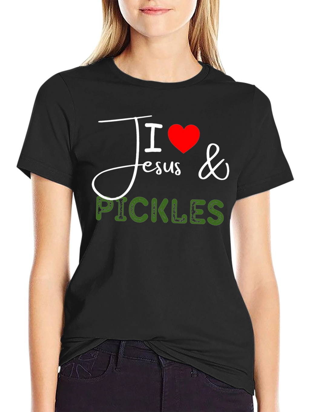 I Love Jesus & Pickles Graphic T-Shirt