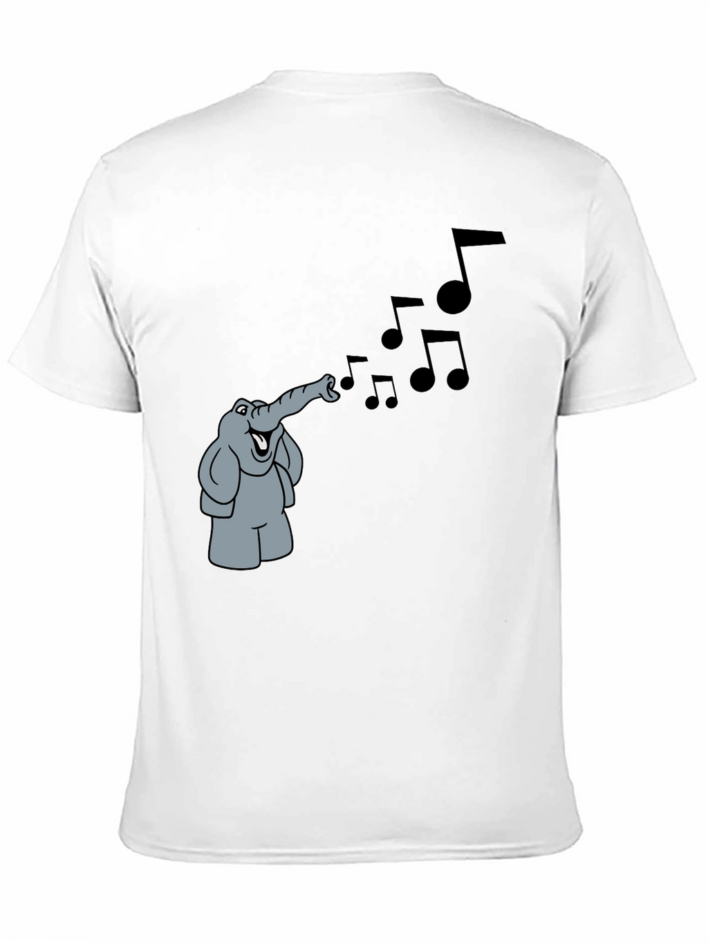 Musical Elephant Black T-Shirt