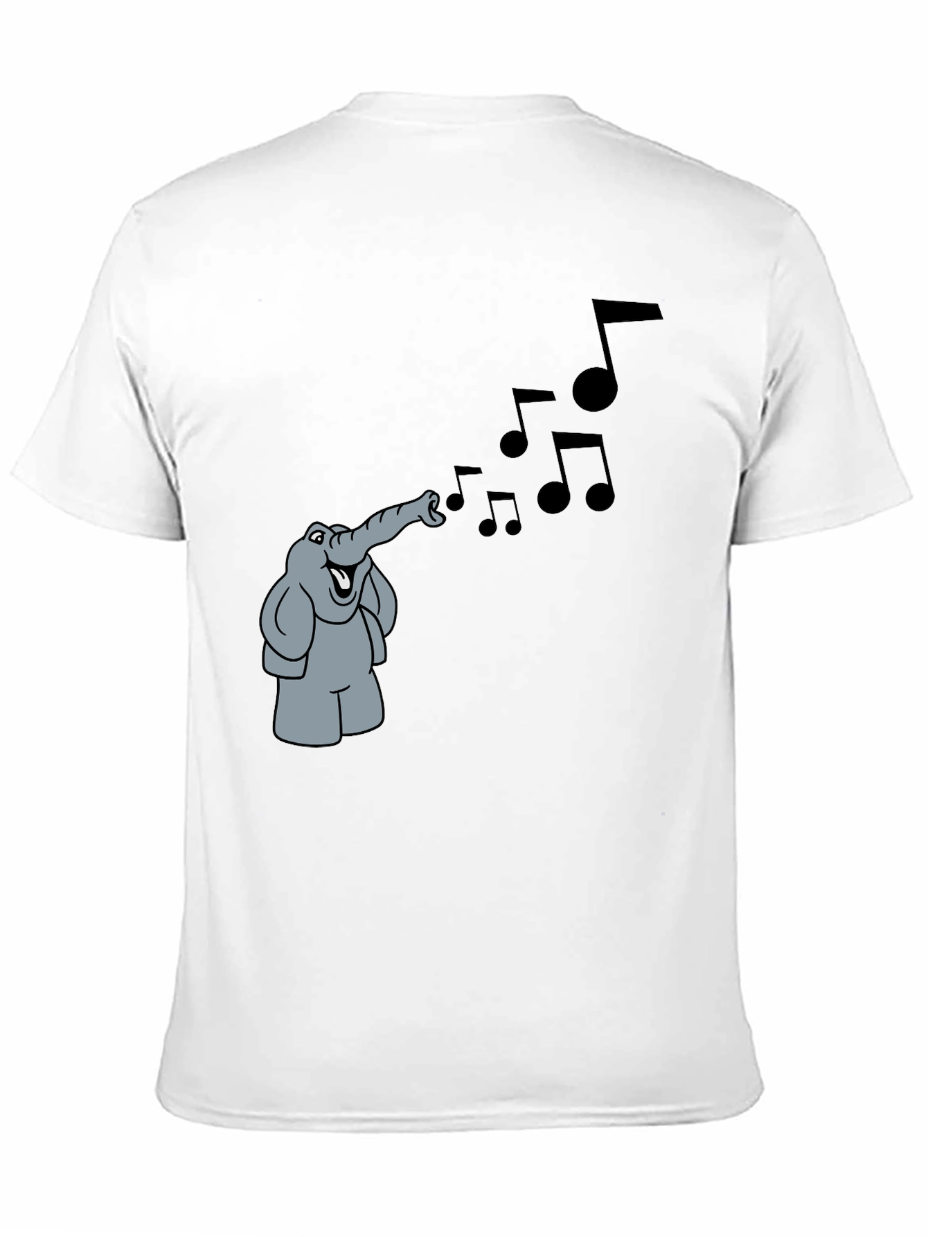 Musical Elephant Black T-Shirt