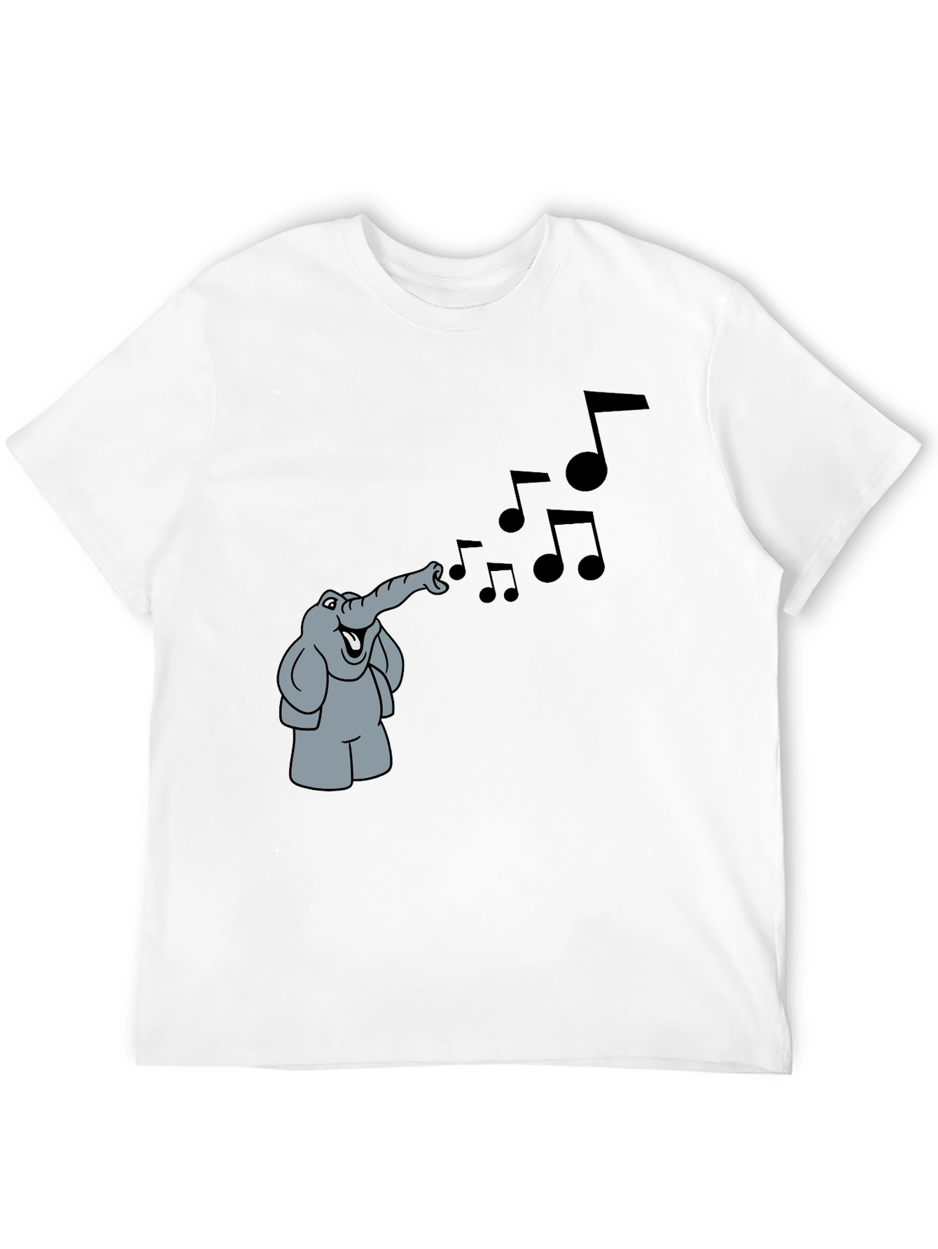 Musical Elephant Black T-Shirt
