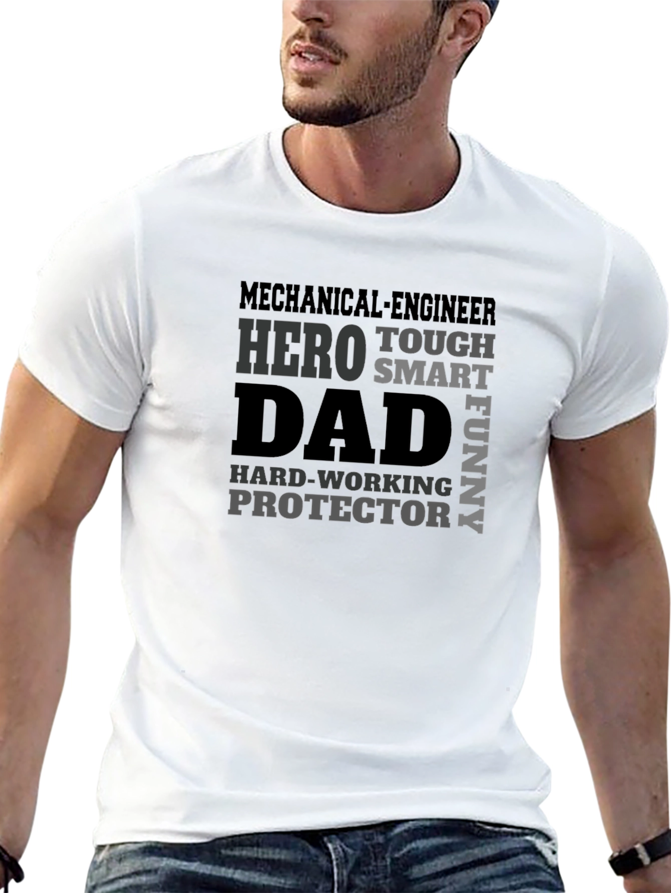 Mechanical Engineer Dad Hero Protector T-Shirt