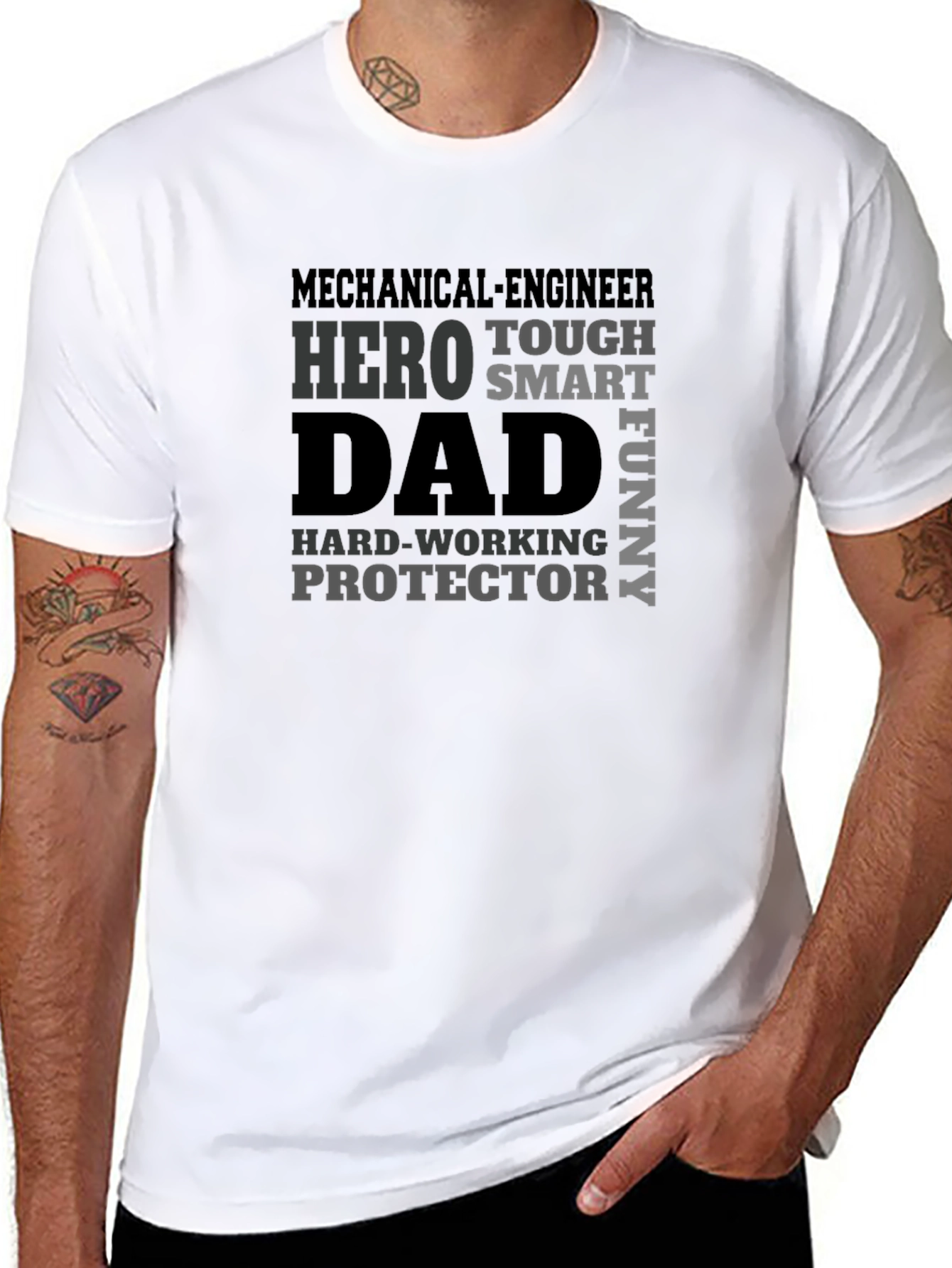 Mechanical Engineer Dad Hero Protector T-Shirt