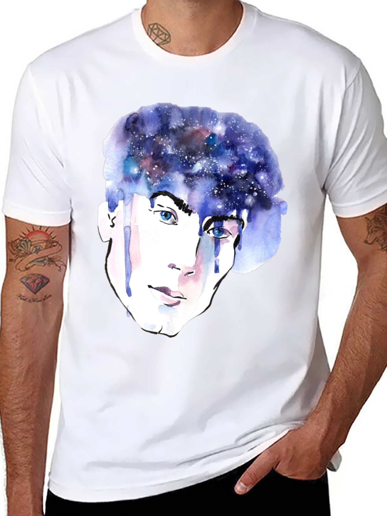 Galaxy Brain Graphic Tee - Stylish Mens T-Shirt