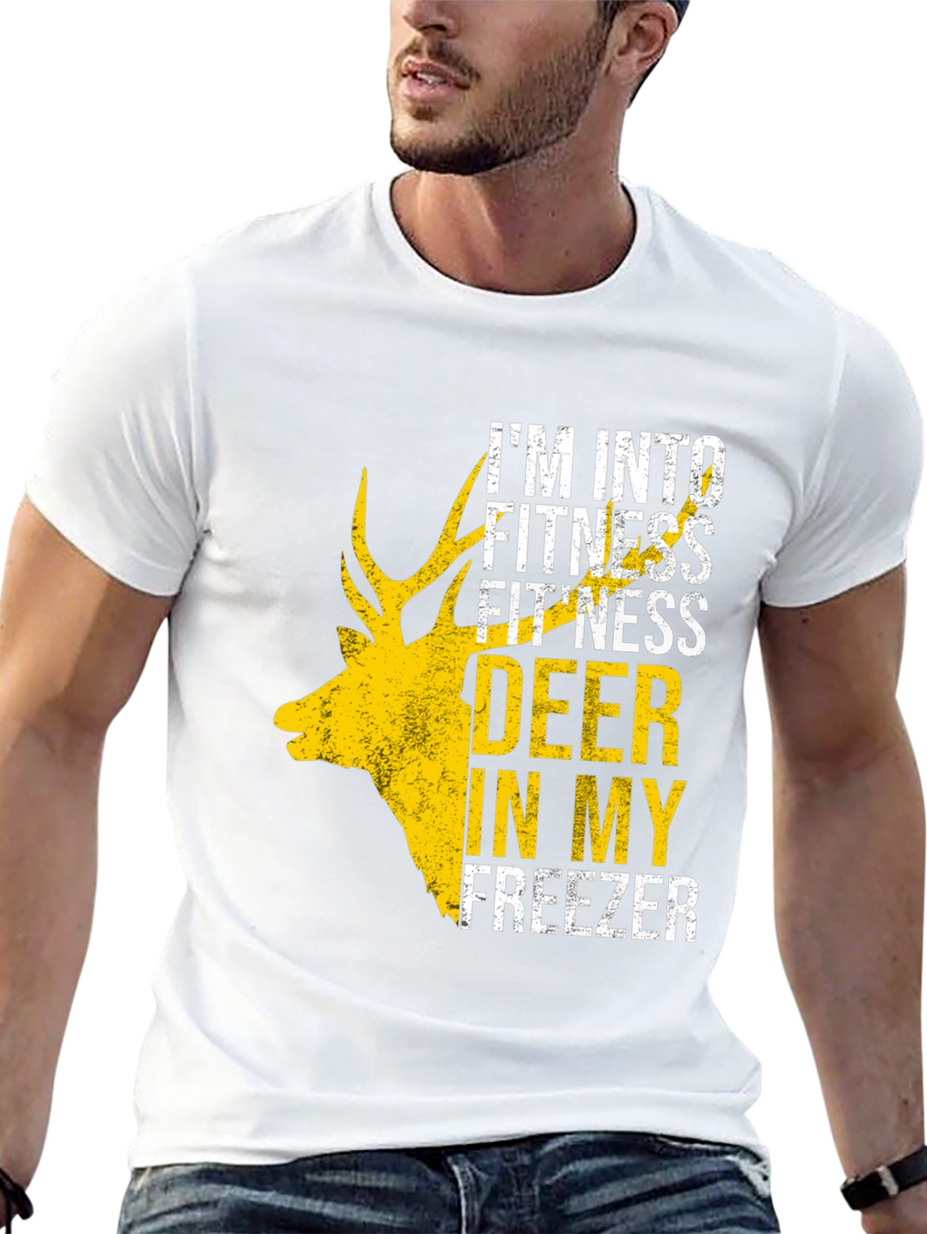 Fitness Deer Freezer Funny Graphic Tee
