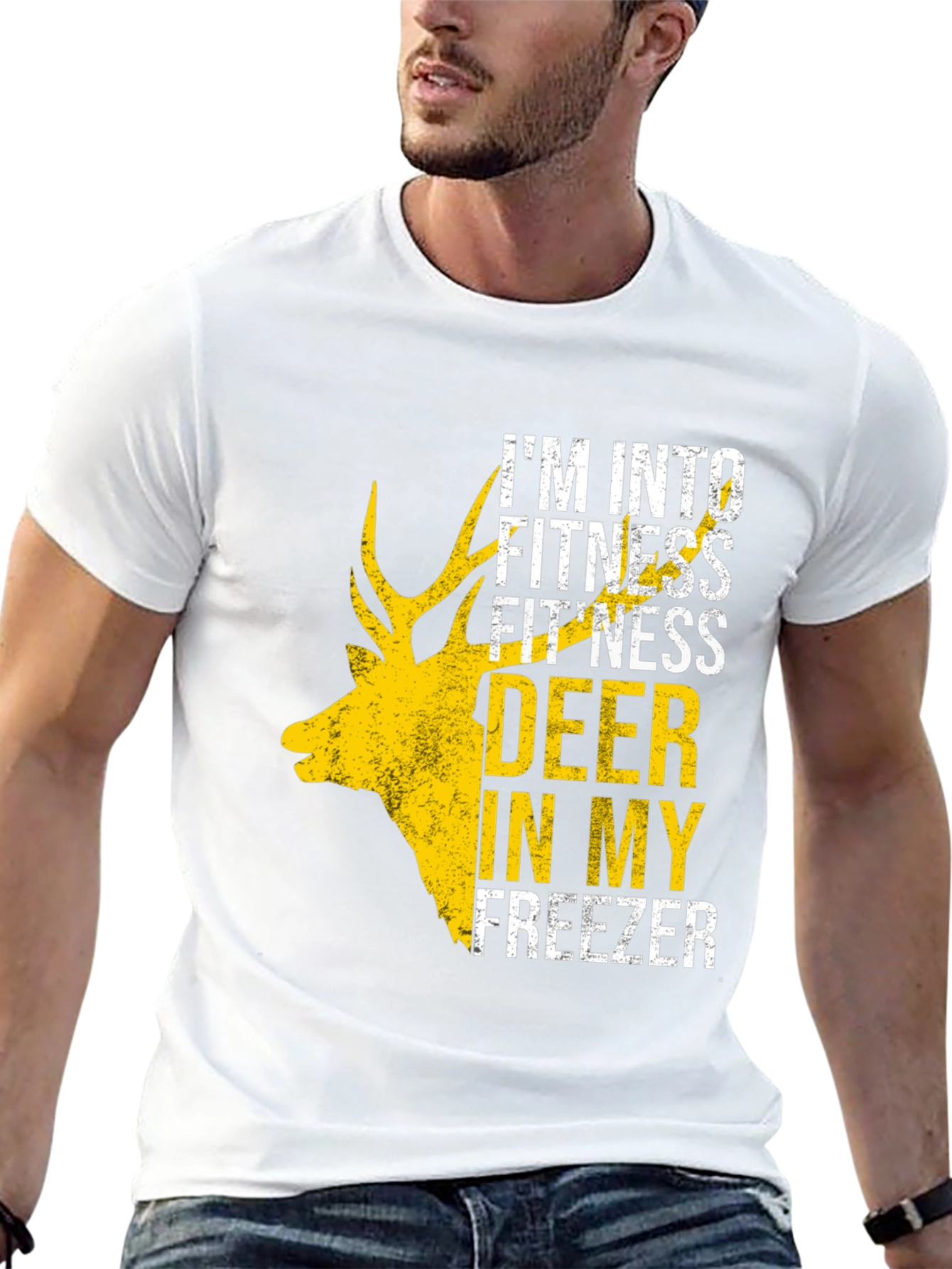 Fitness Deer Freezer Funny Graphic Tee