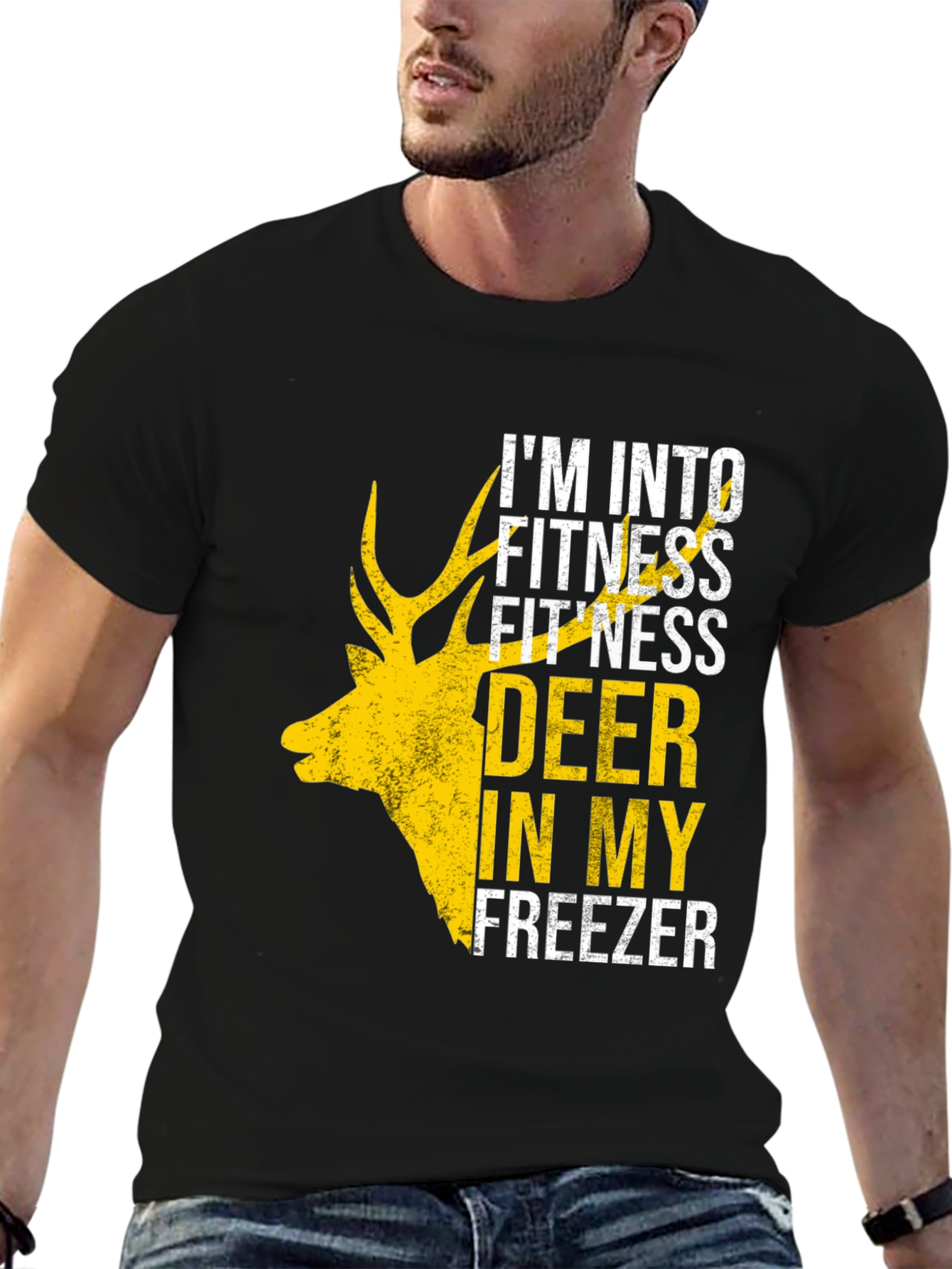 Fitness Deer Freezer Funny Graphic Tee