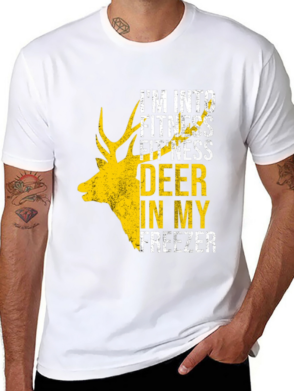 Fitness Deer Freezer Funny Graphic Tee