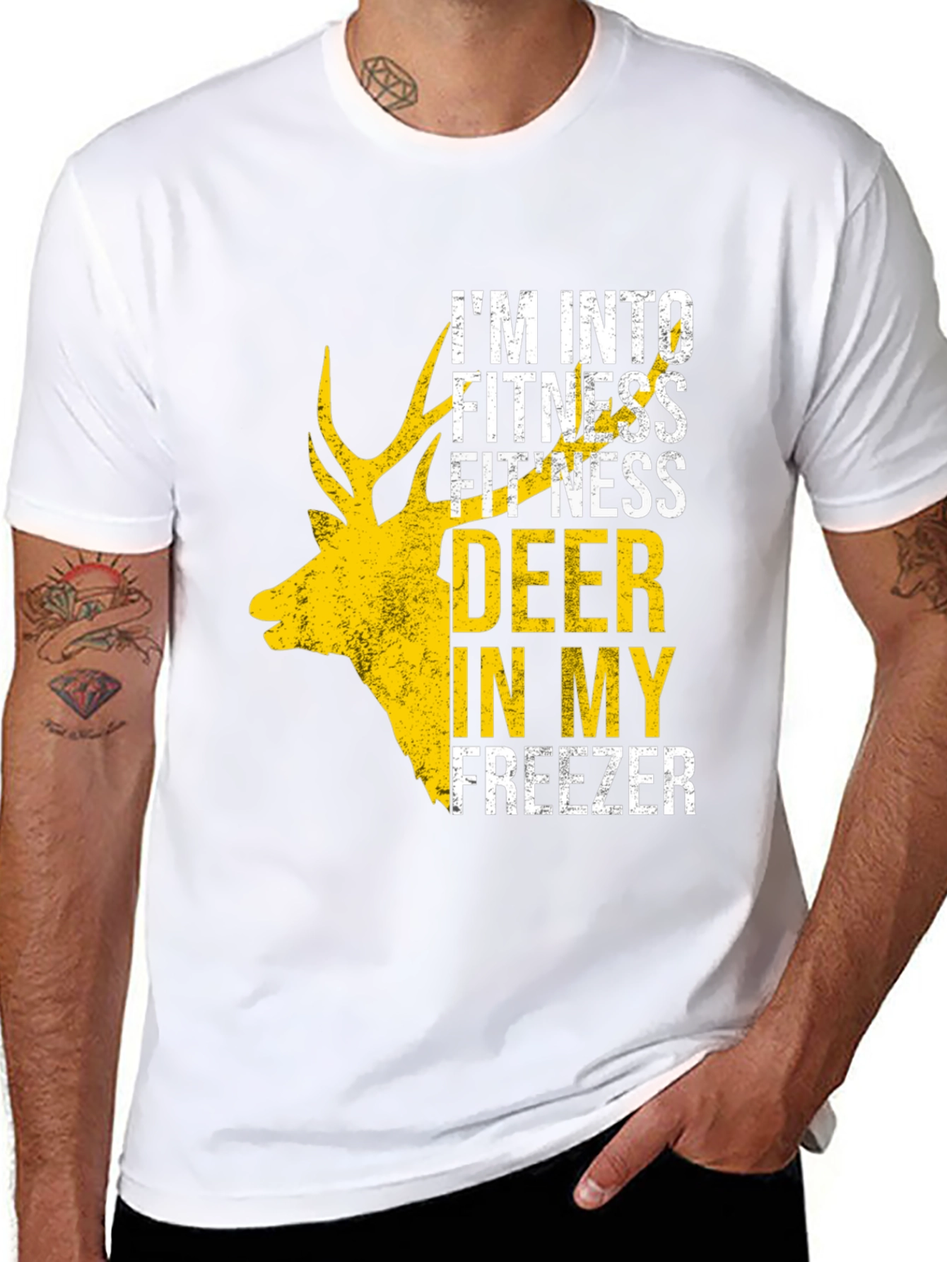 Fitness Deer Freezer Funny Graphic Tee