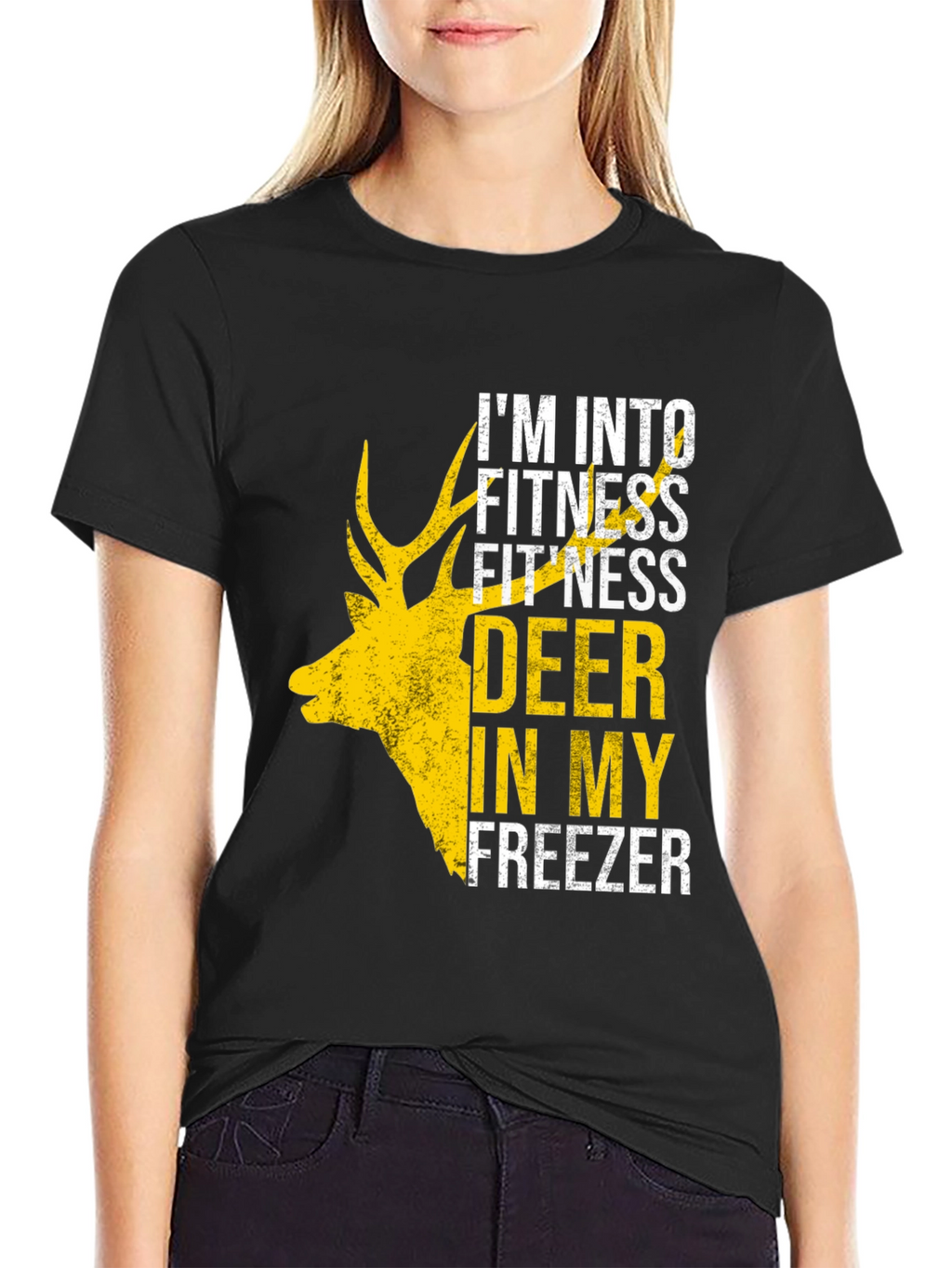 Fitness Deer Freezer Funny Graphic Tee